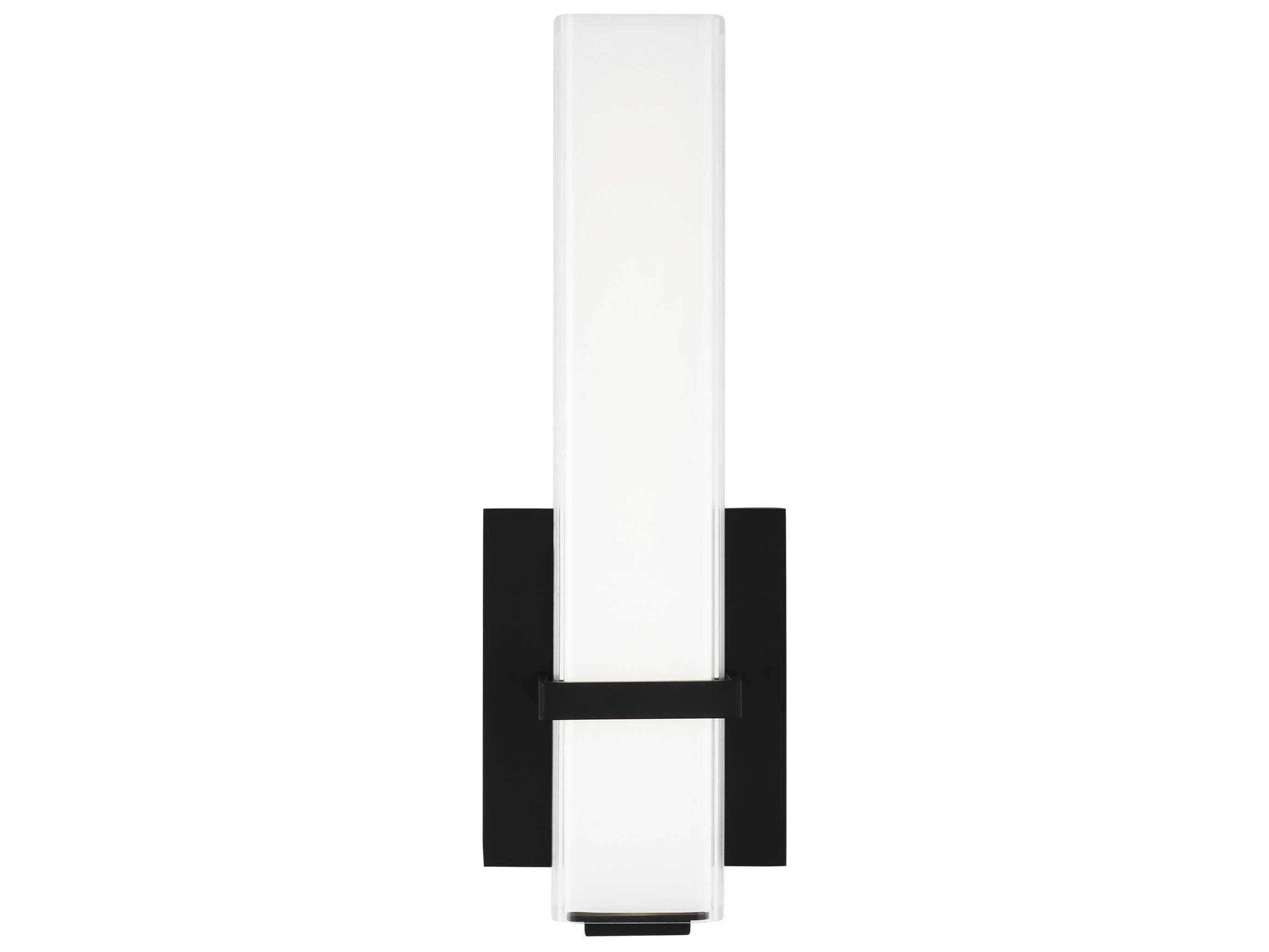Visual Comfort Modern Milan 1-Light Nightshade Black Wall Sconce