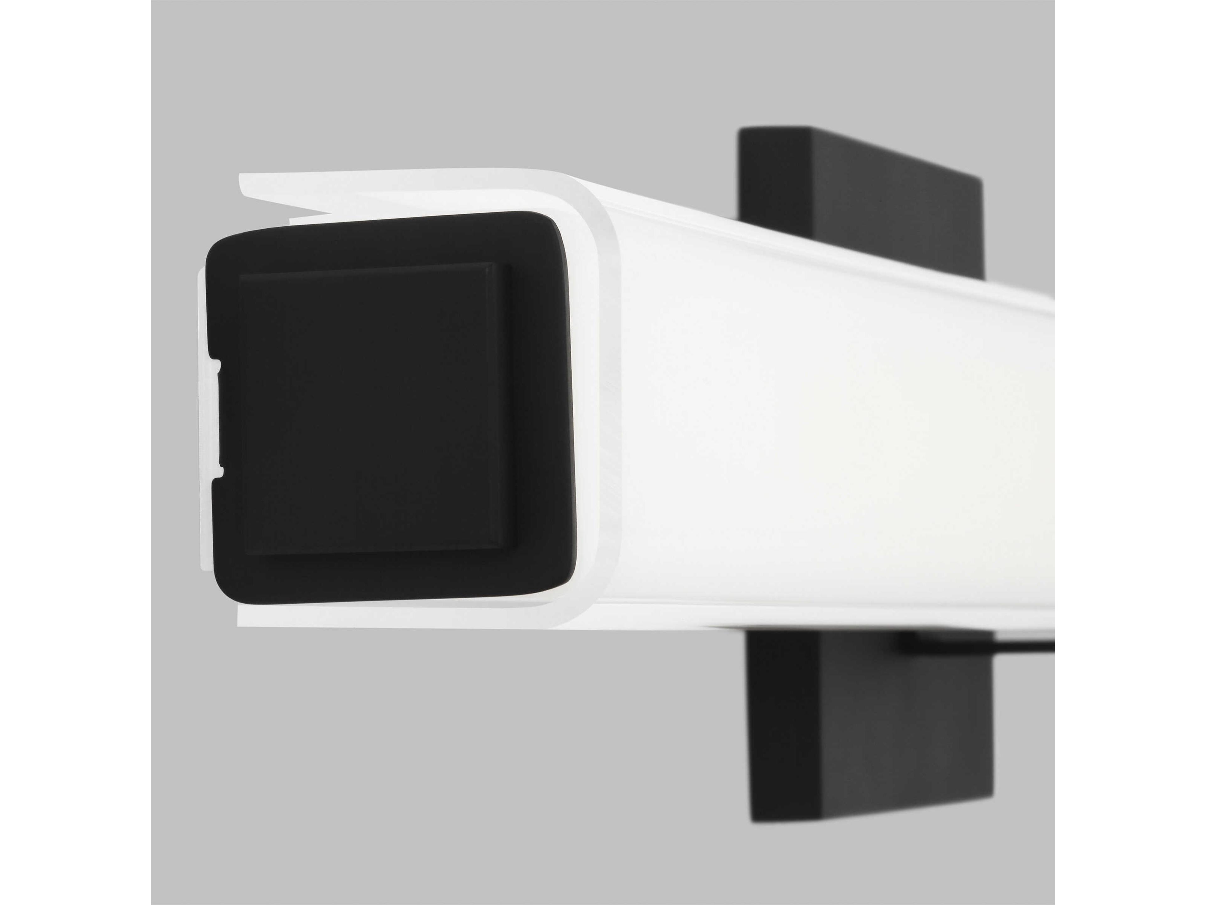 Visual Comfort Modern Milan 1-Light Nightshade Black Vanity Light