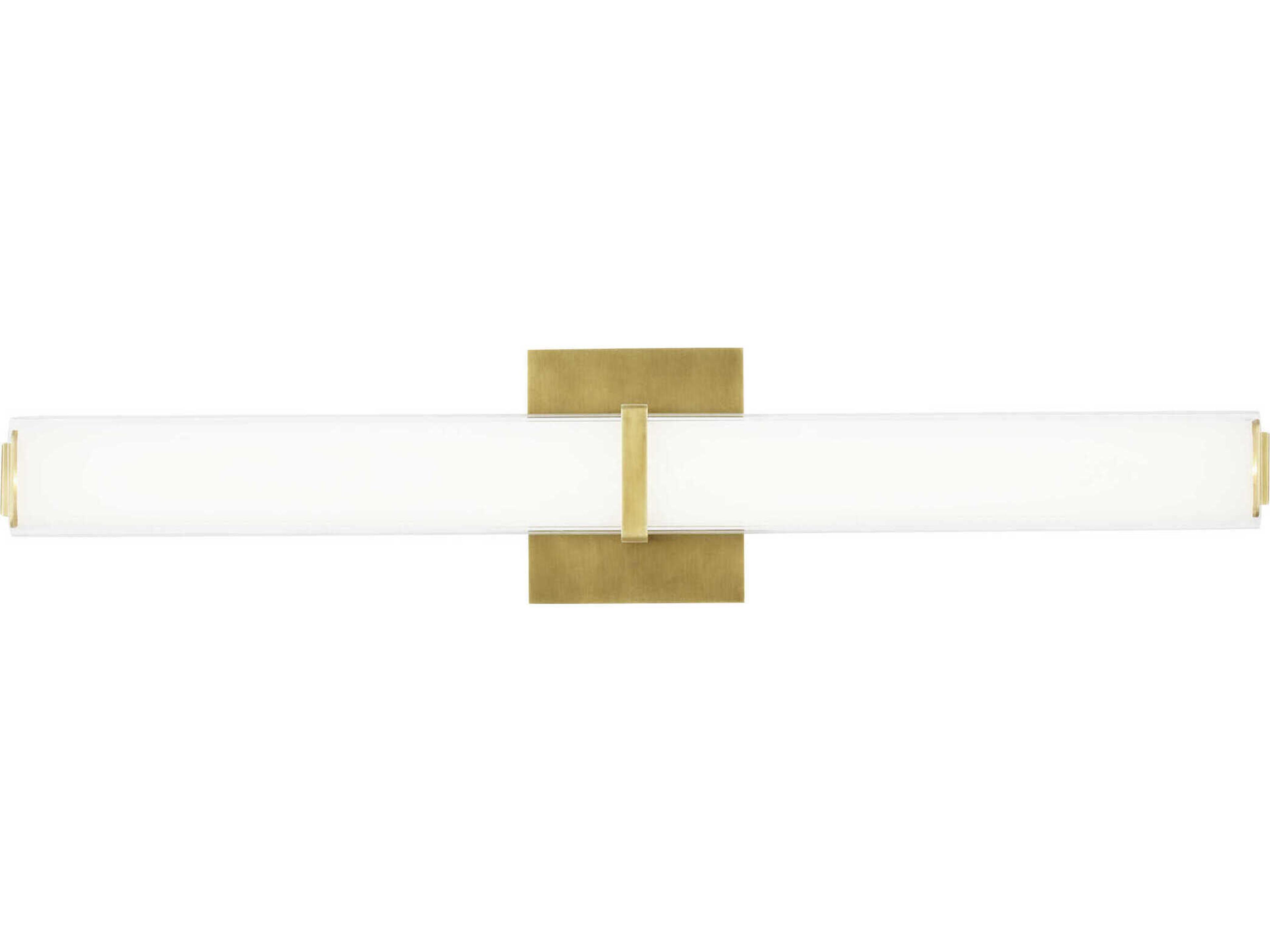 Visual Comfort Modern Milan 1-Light Natural Brass Vanity Light