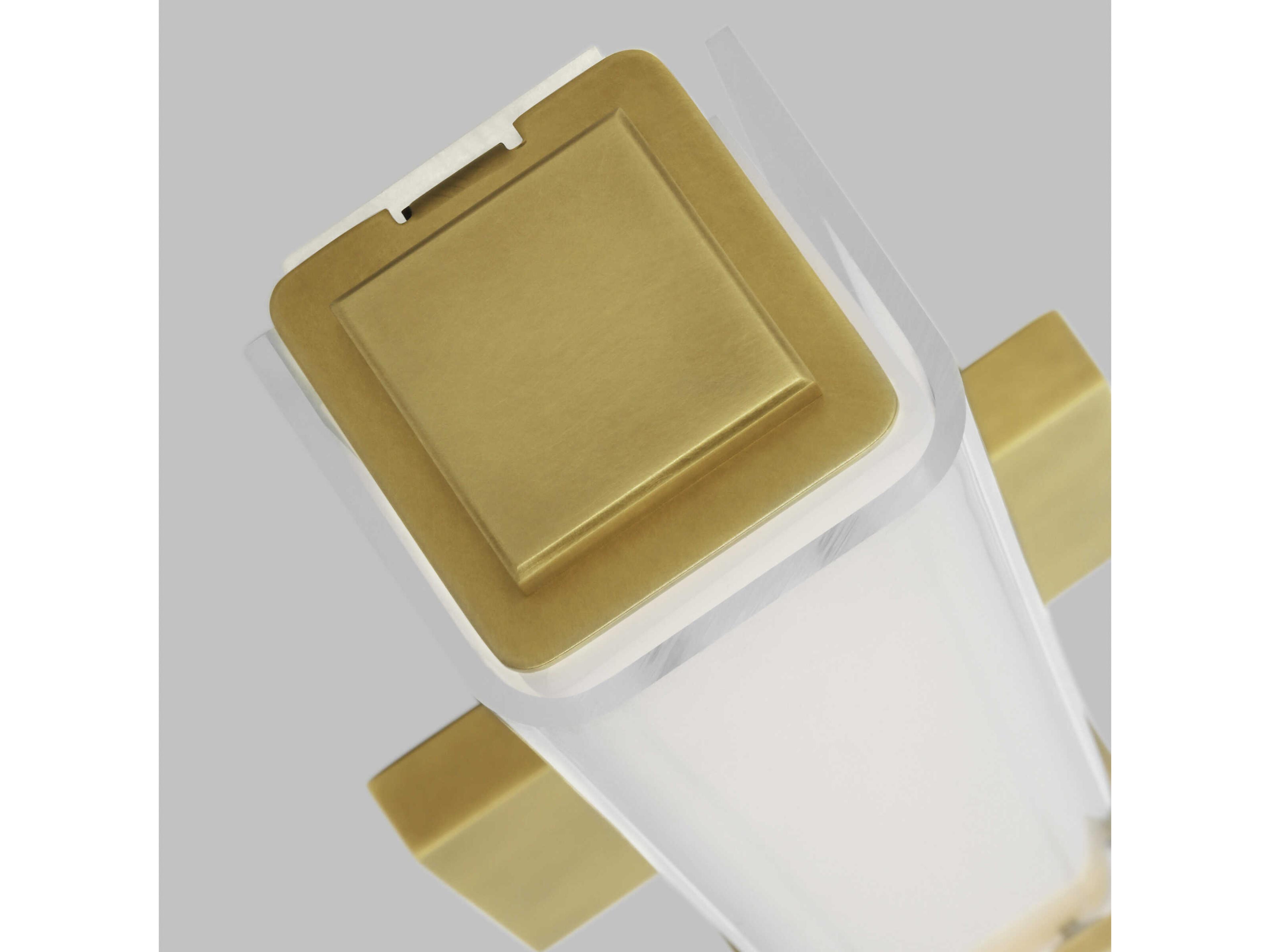 Visual Comfort Modern Milan 1-Light Natural Brass Vanity Light