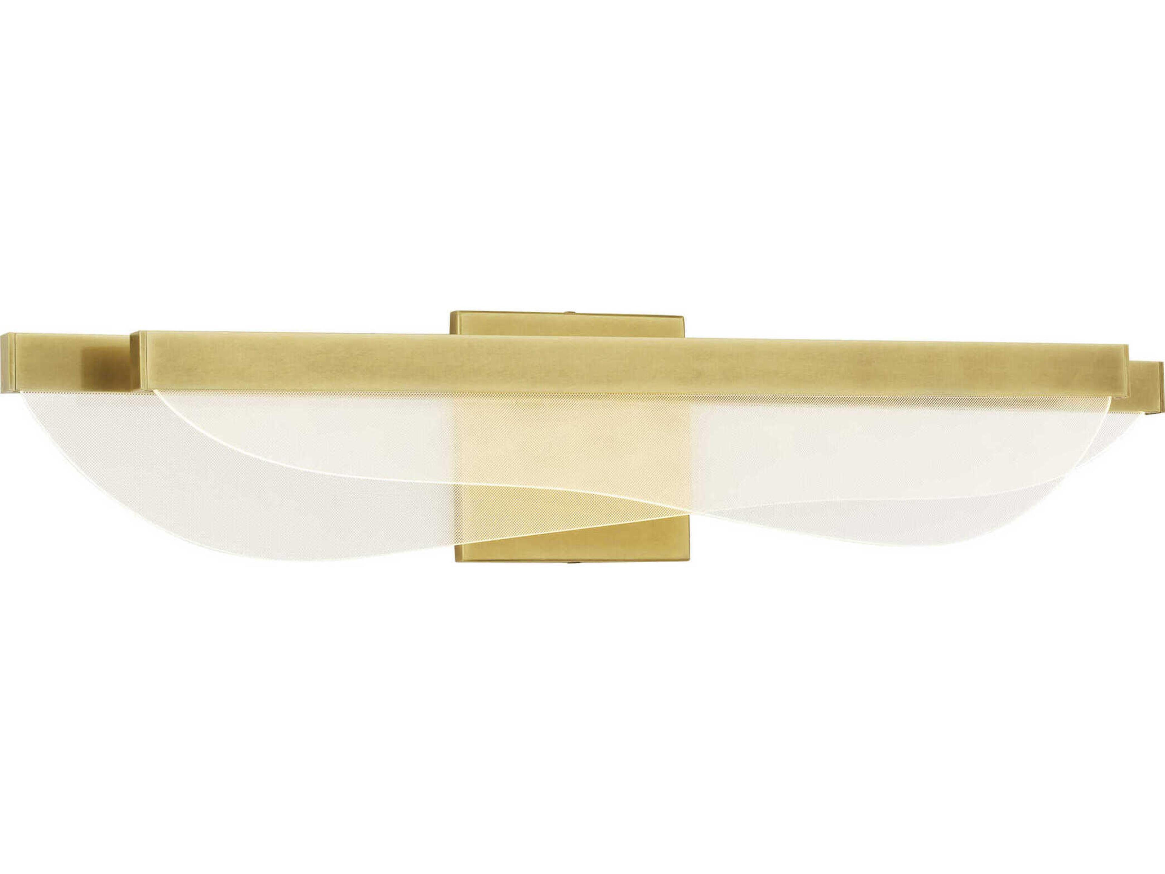 Visual Comfort Modern Nyra 1-Light Plated Brass Vanity Light