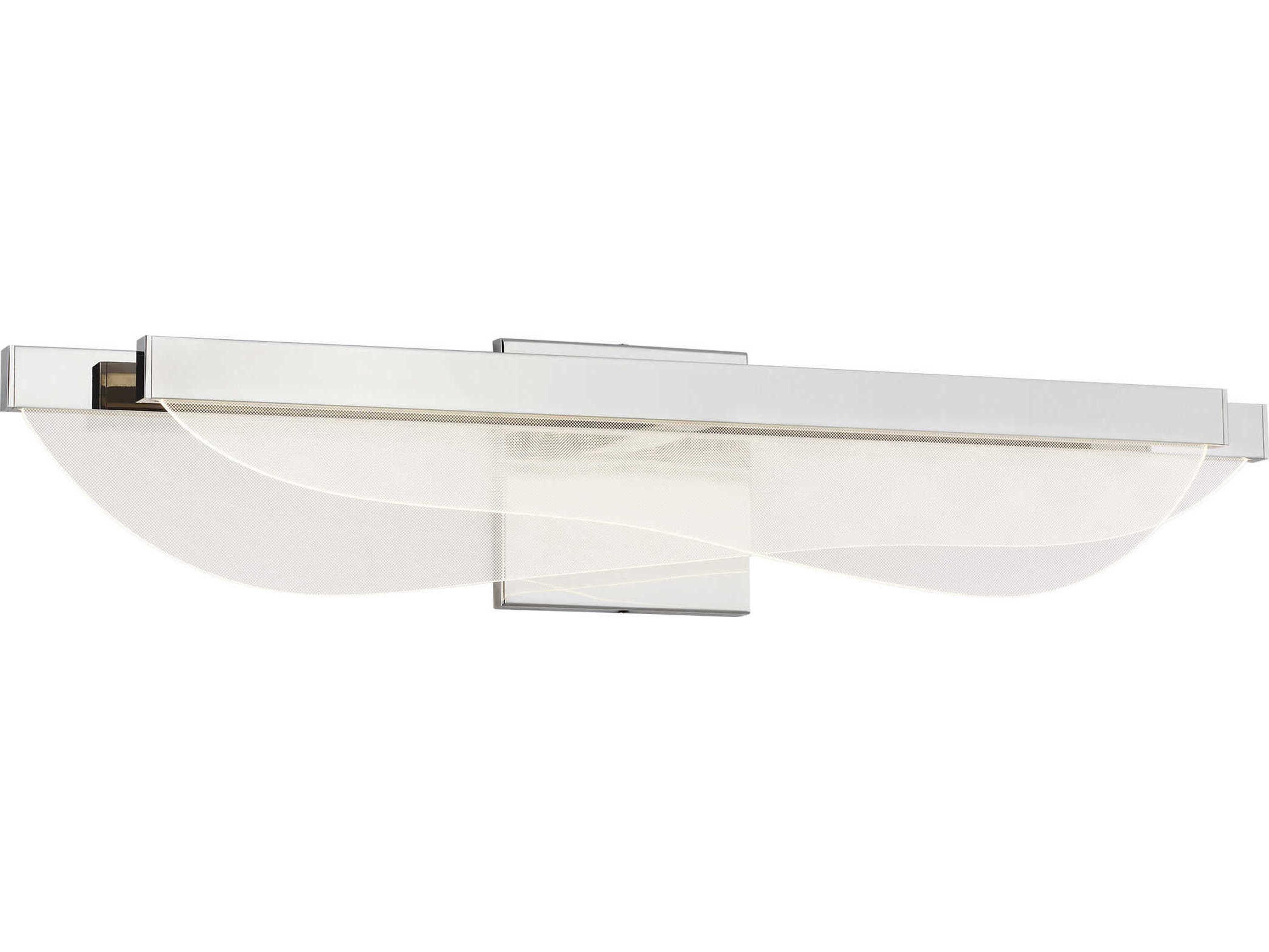 Visual Comfort Modern Nyra 1-Light Polished Nickel Vanity Light