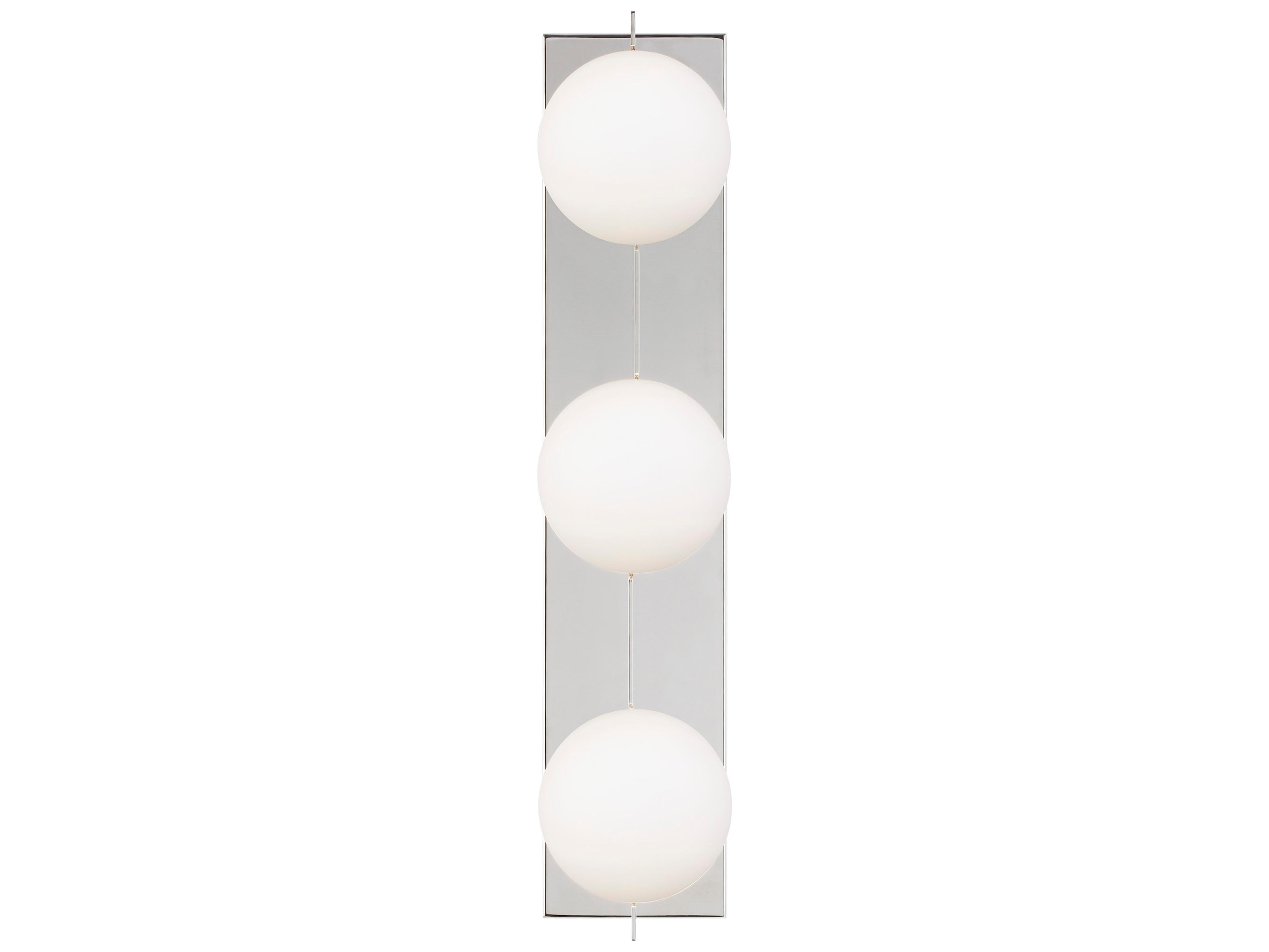 Visual Comfort Modern Orbel 3-Light Polished Nickel Vanity Light