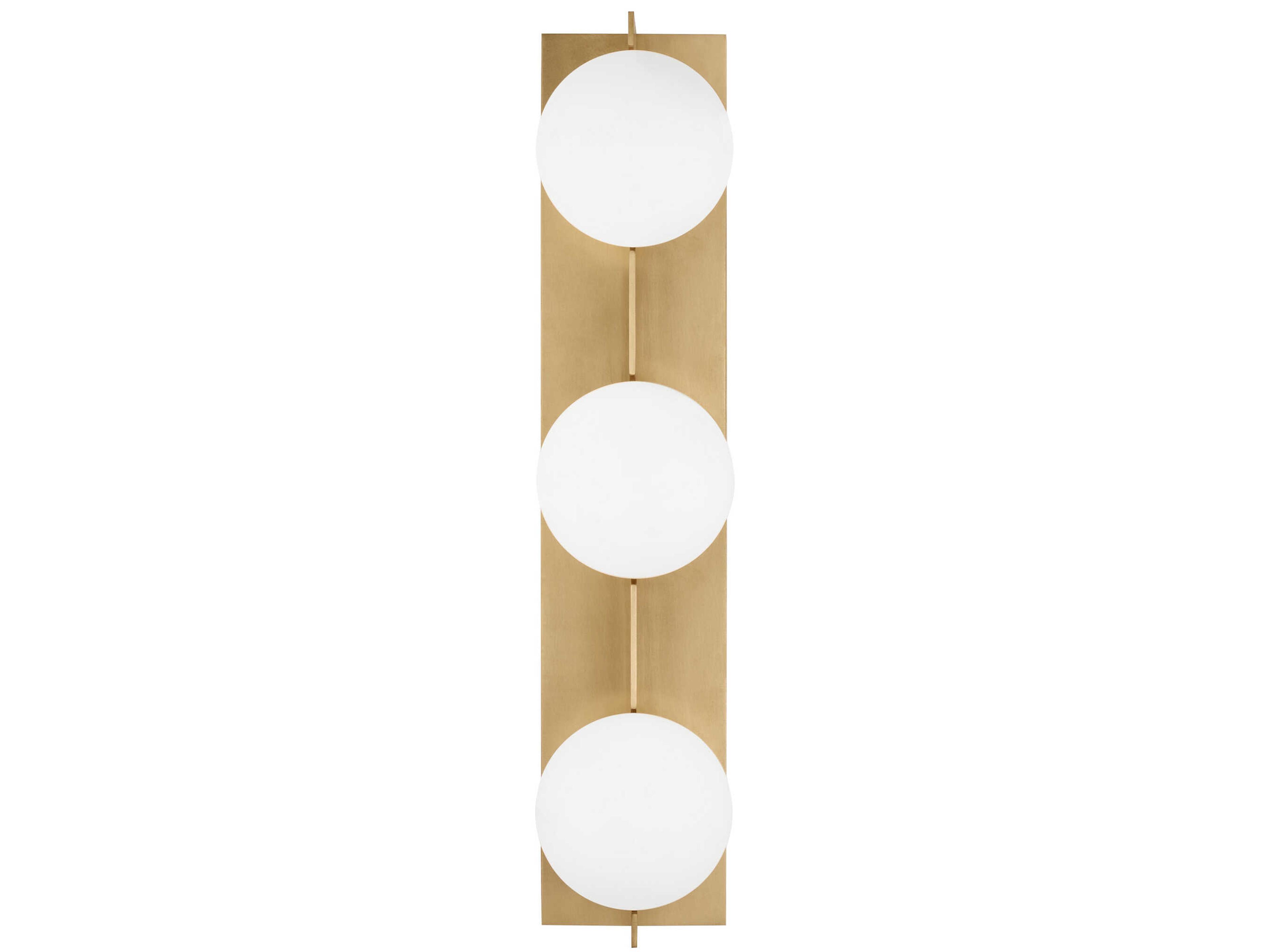 Visual Comfort Modern Orbel 3-Light Natural Brass Vanity Light