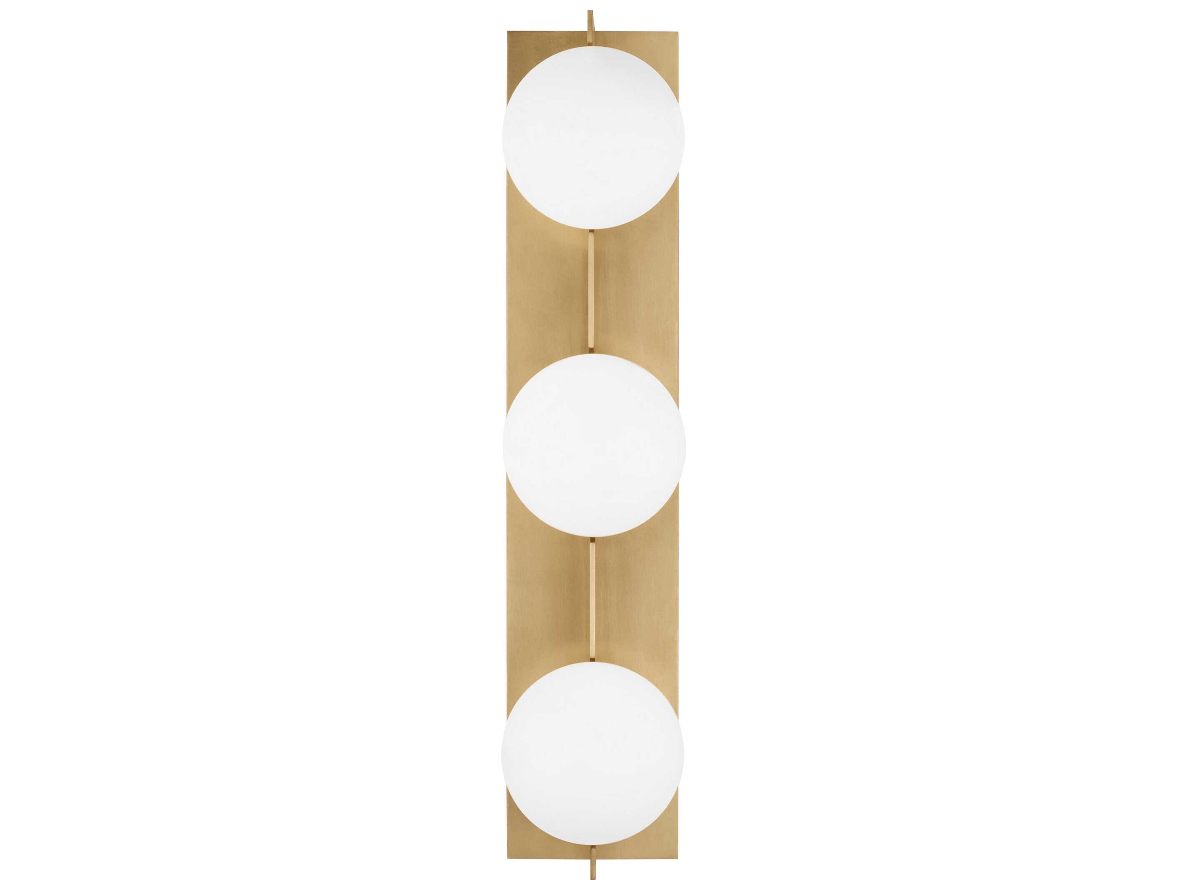 Visual Comfort Modern Orbel 3-Light Natural Brass Vanity Light