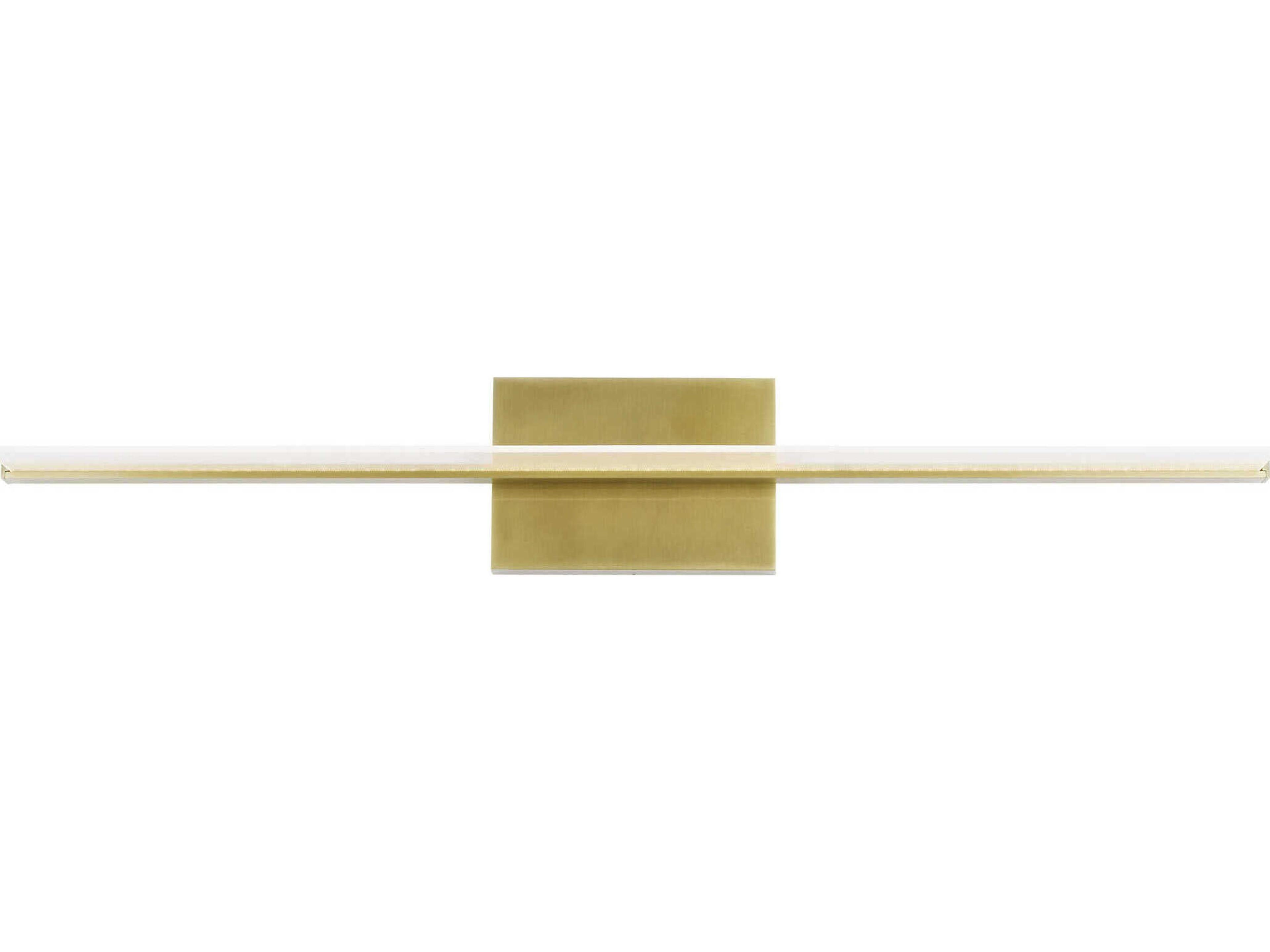 Visual Comfort Modern Span 1-Light Plated Brass Vanity Light
