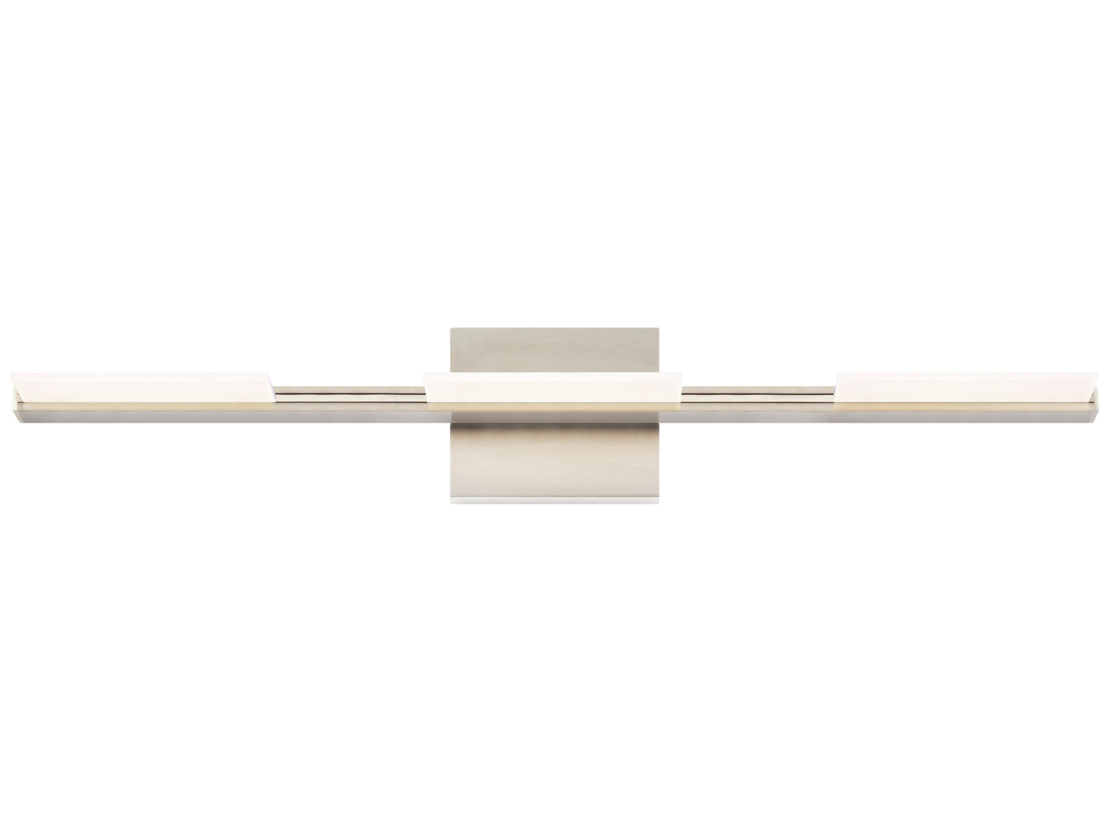 Visual Comfort Modern Tris 3-Light Satin Nickel Vanity Light