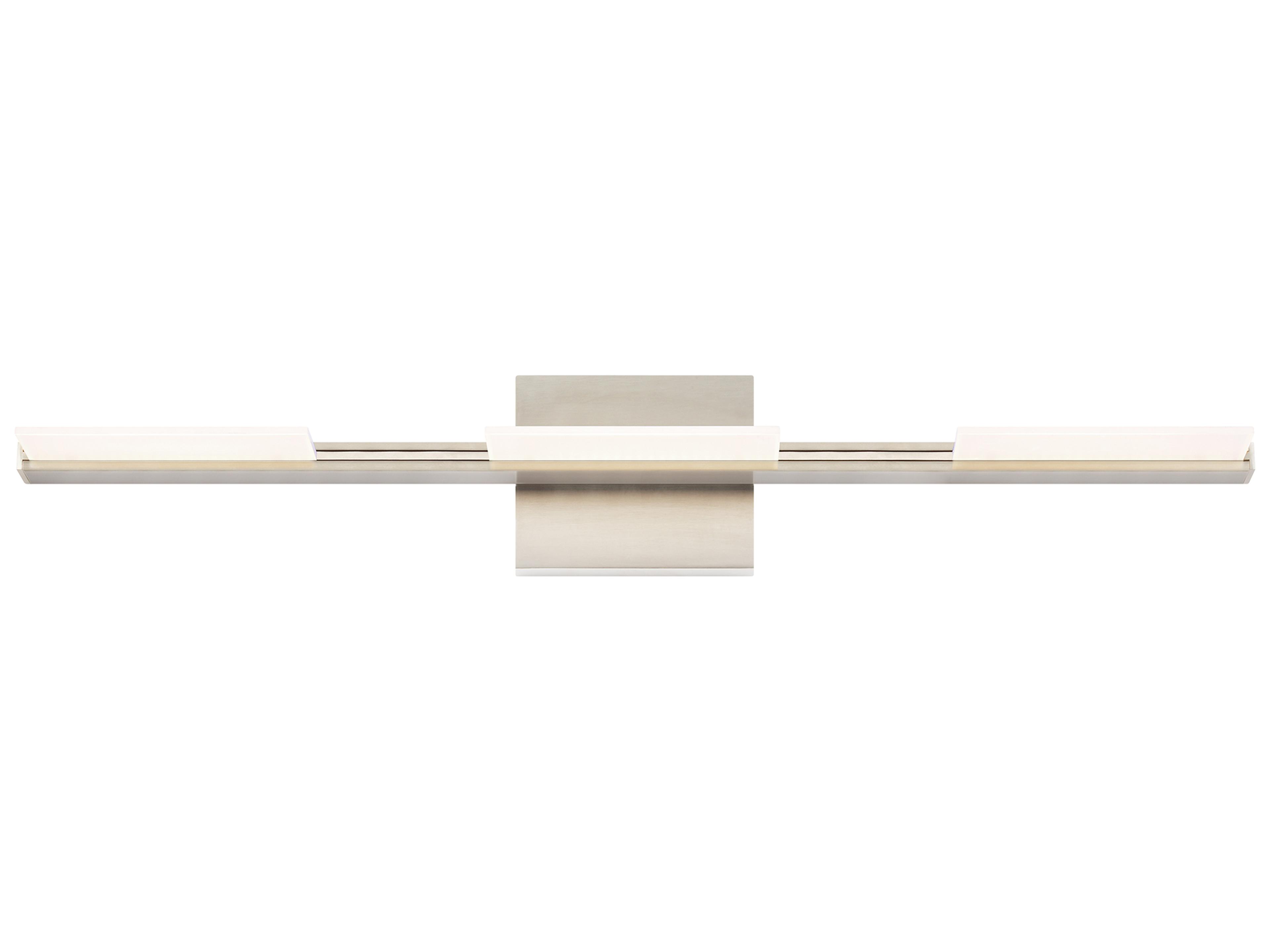 Visual Comfort Modern Tris 3-Light Satin Nickel Vanity Light