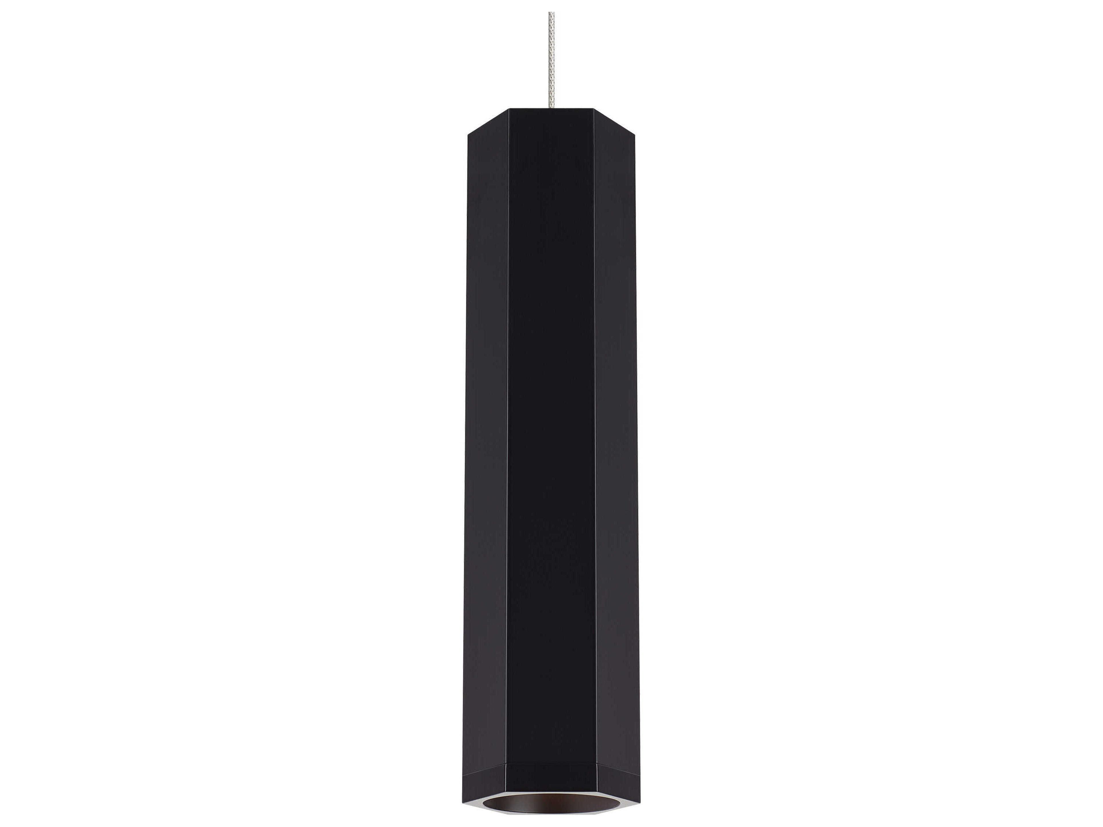 Blok Pendant Light in Matte Black and Satin Nickel