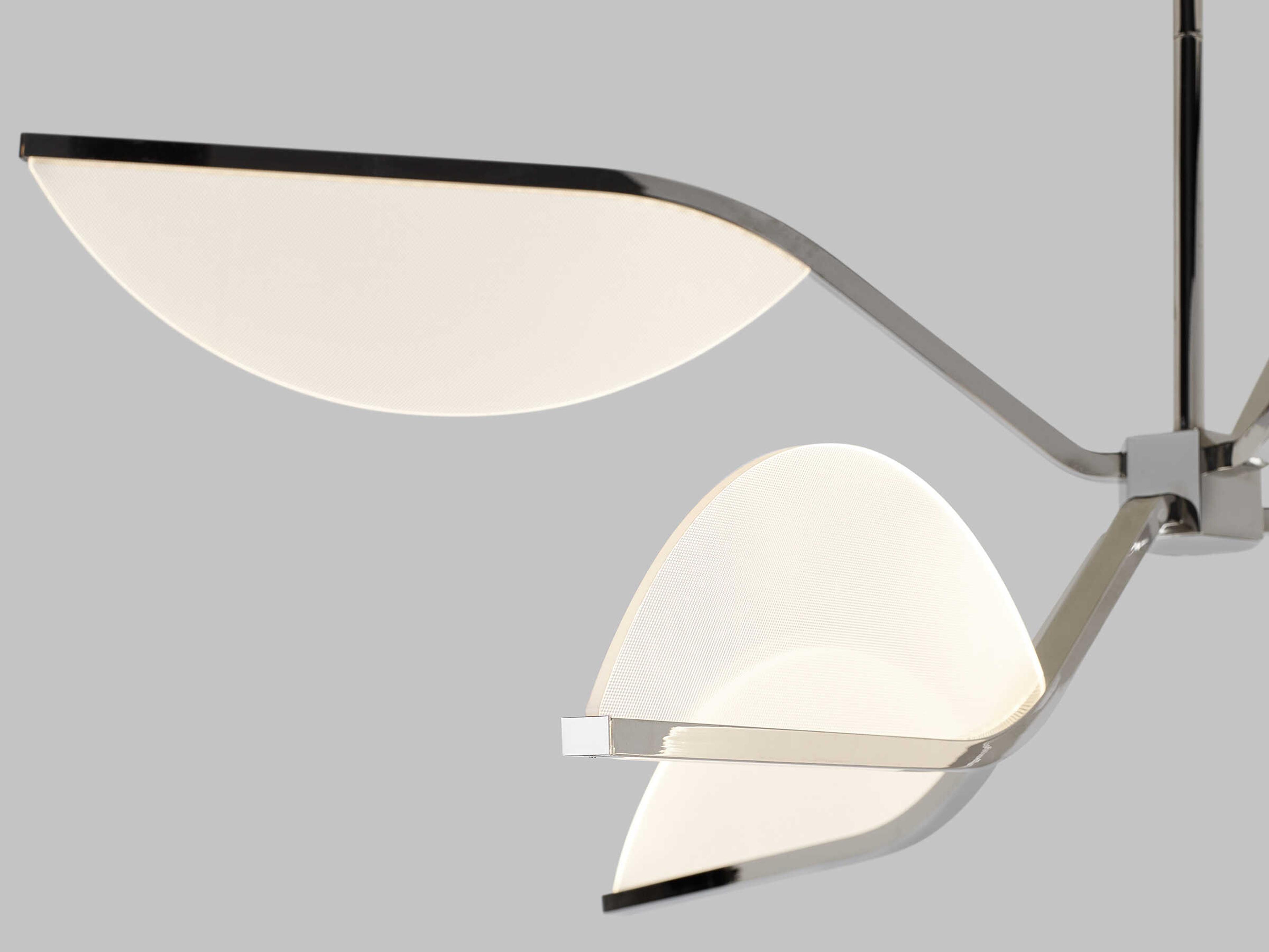 Visual Comfort Modern Belterra 1-Light Polished Nickel Chandelier