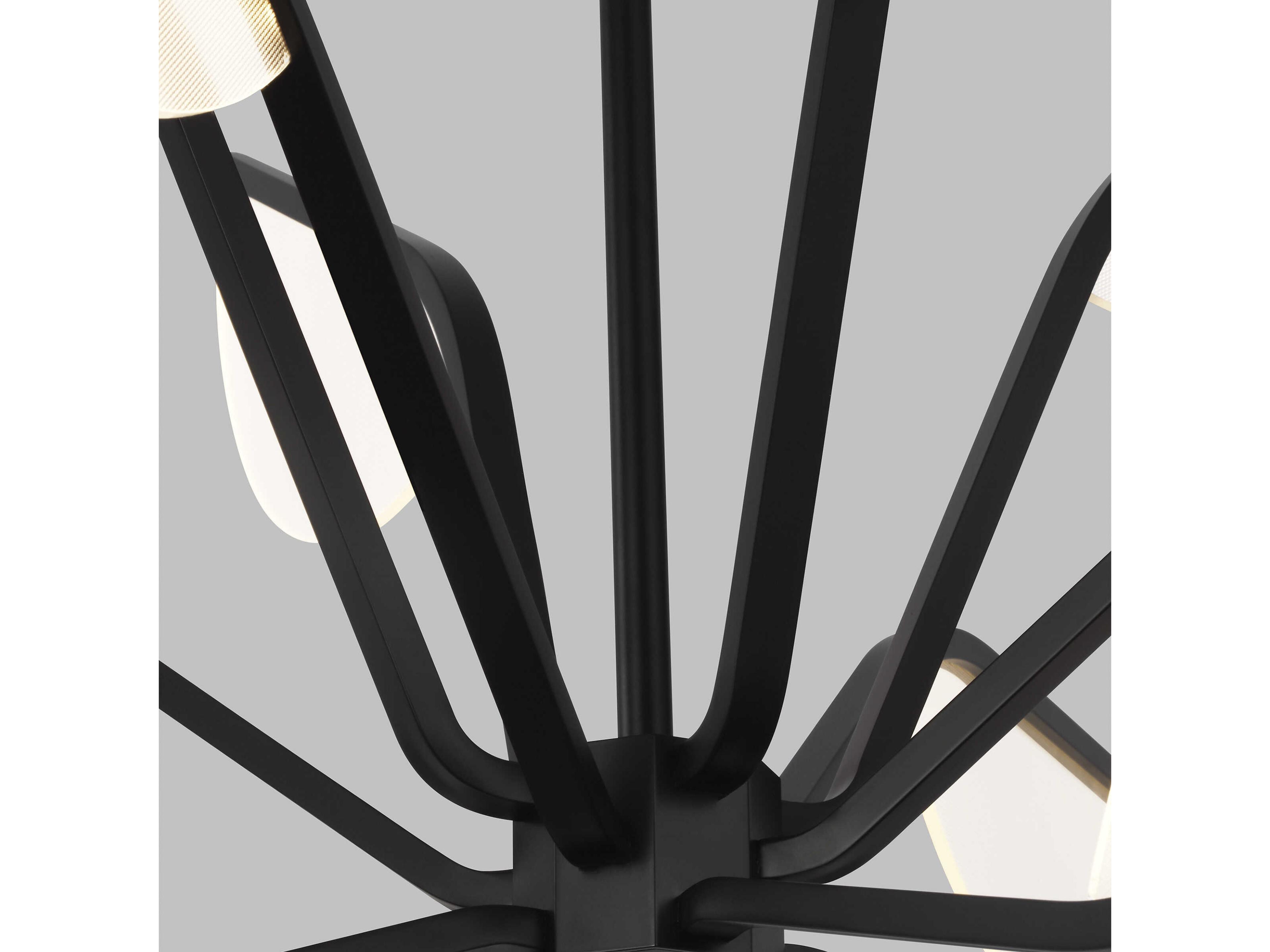 Visual Comfort Modern Belterra 1-Light Matte Black Chandelier