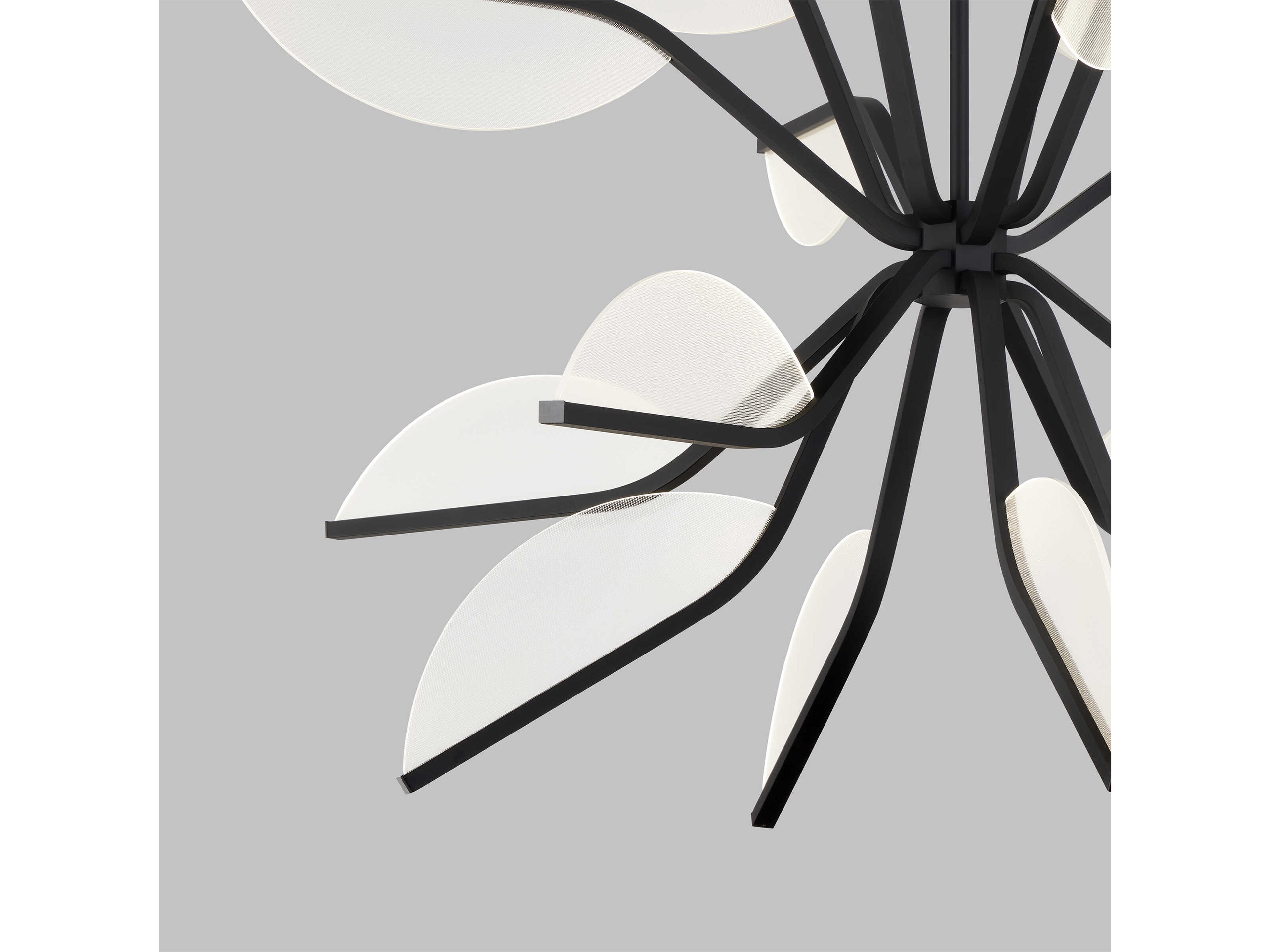 Visual Comfort Modern Belterra 1-Light Matte Black Chandelier