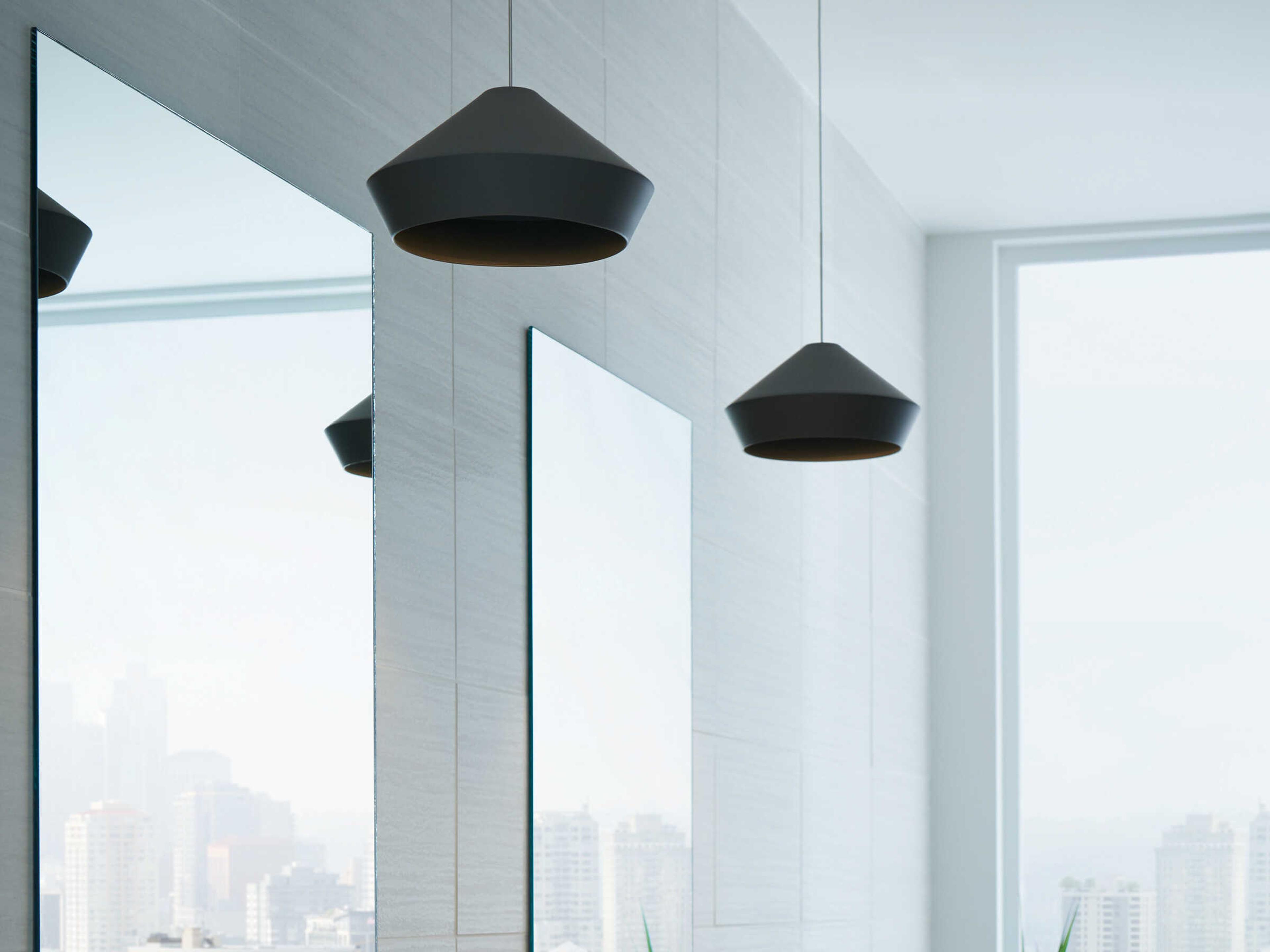 Visual Comfort Modern Brummel 1-Light Satin Nickel Gray Mini Pendant