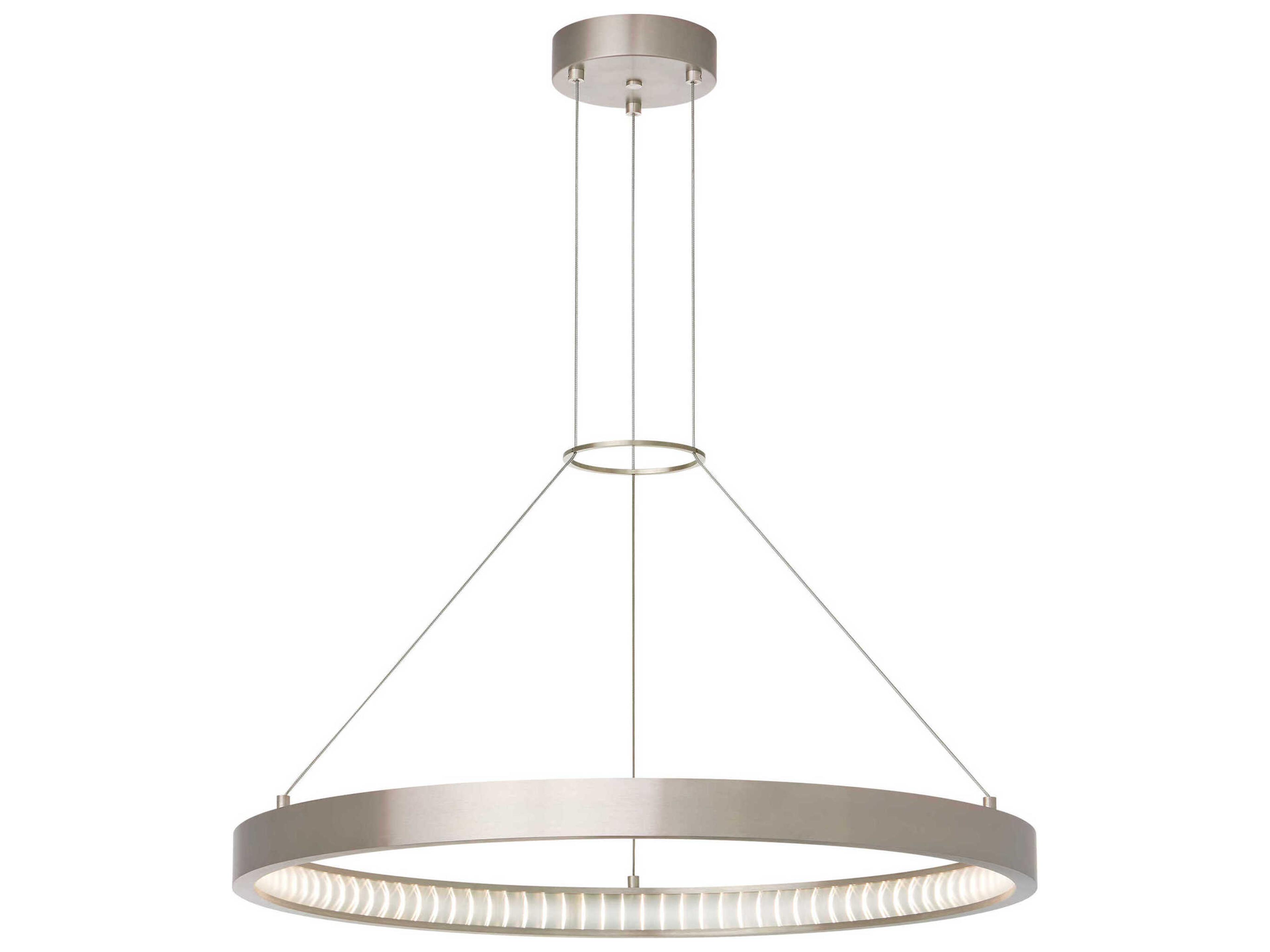 Visual Comfort Modern Bodiam 1-Light Satin Nickel Round Pendant