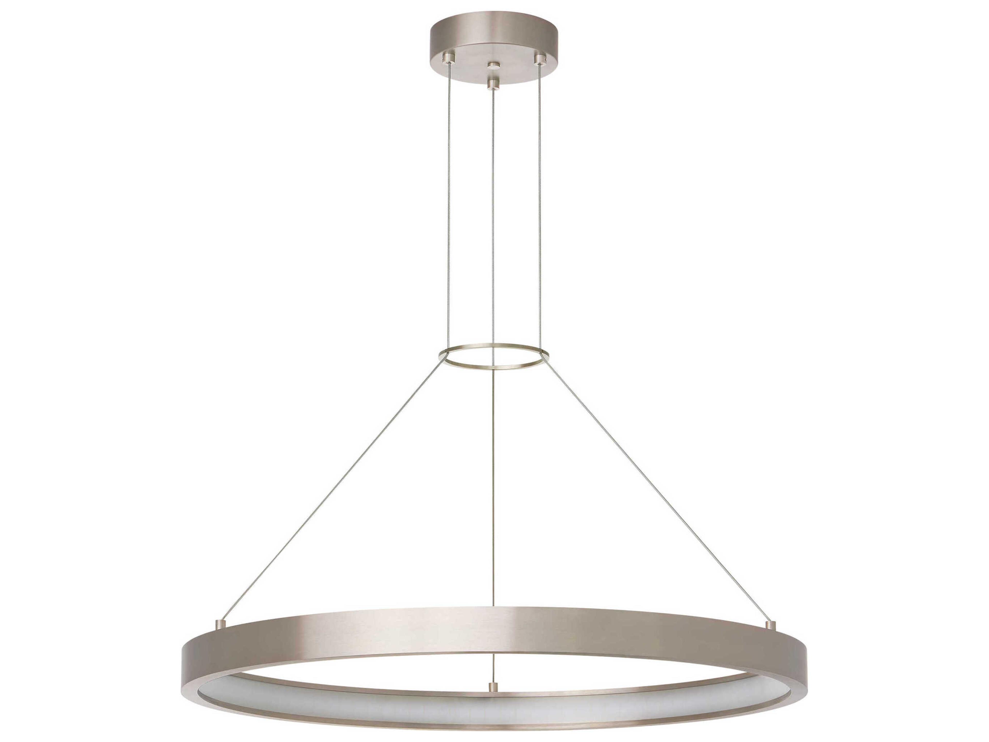 Visual Comfort Modern Bodiam 1-Light Satin Nickel Round Pendant