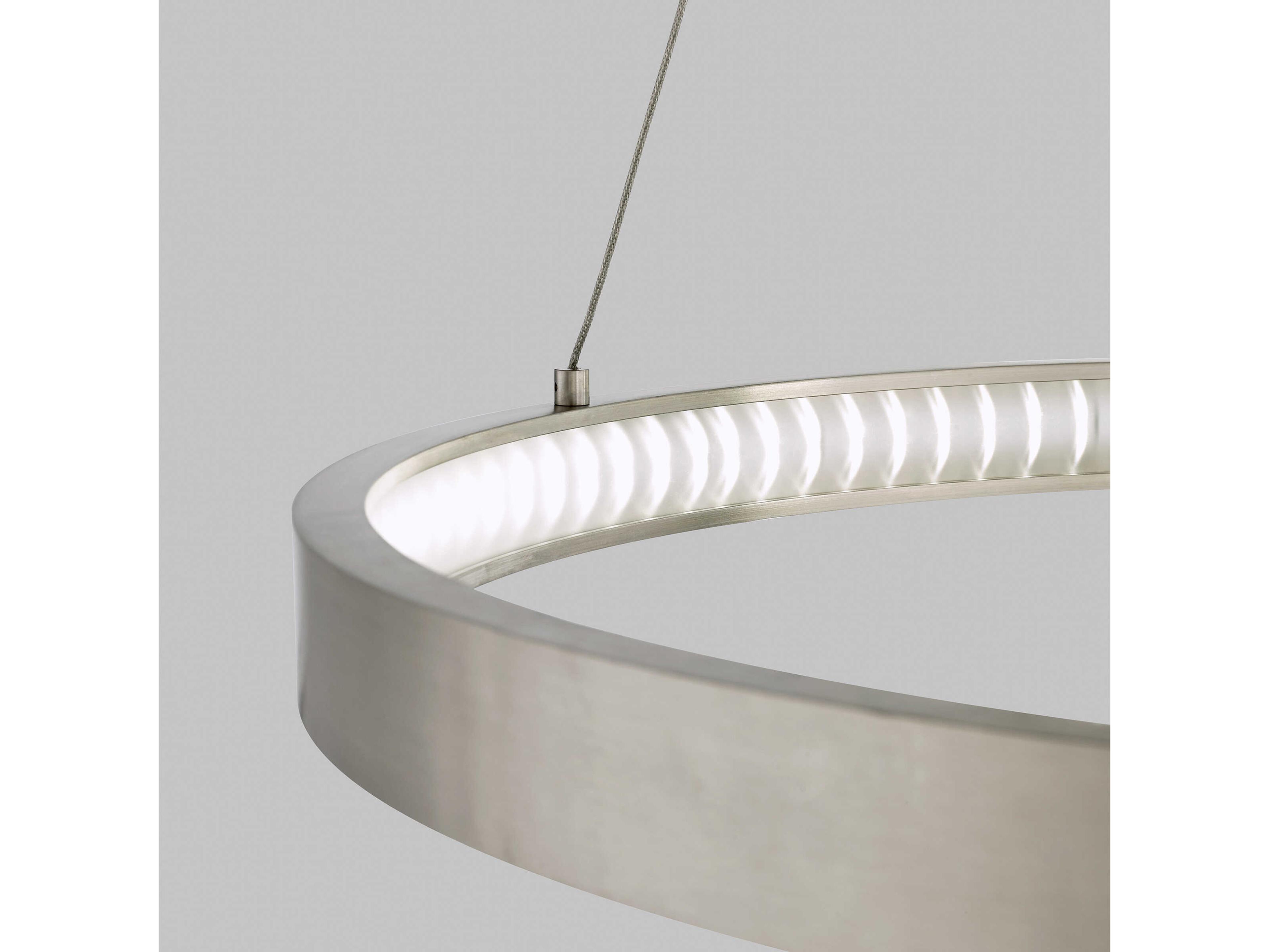 Visual Comfort Modern Bodiam 1-Light Satin Nickel Round Pendant