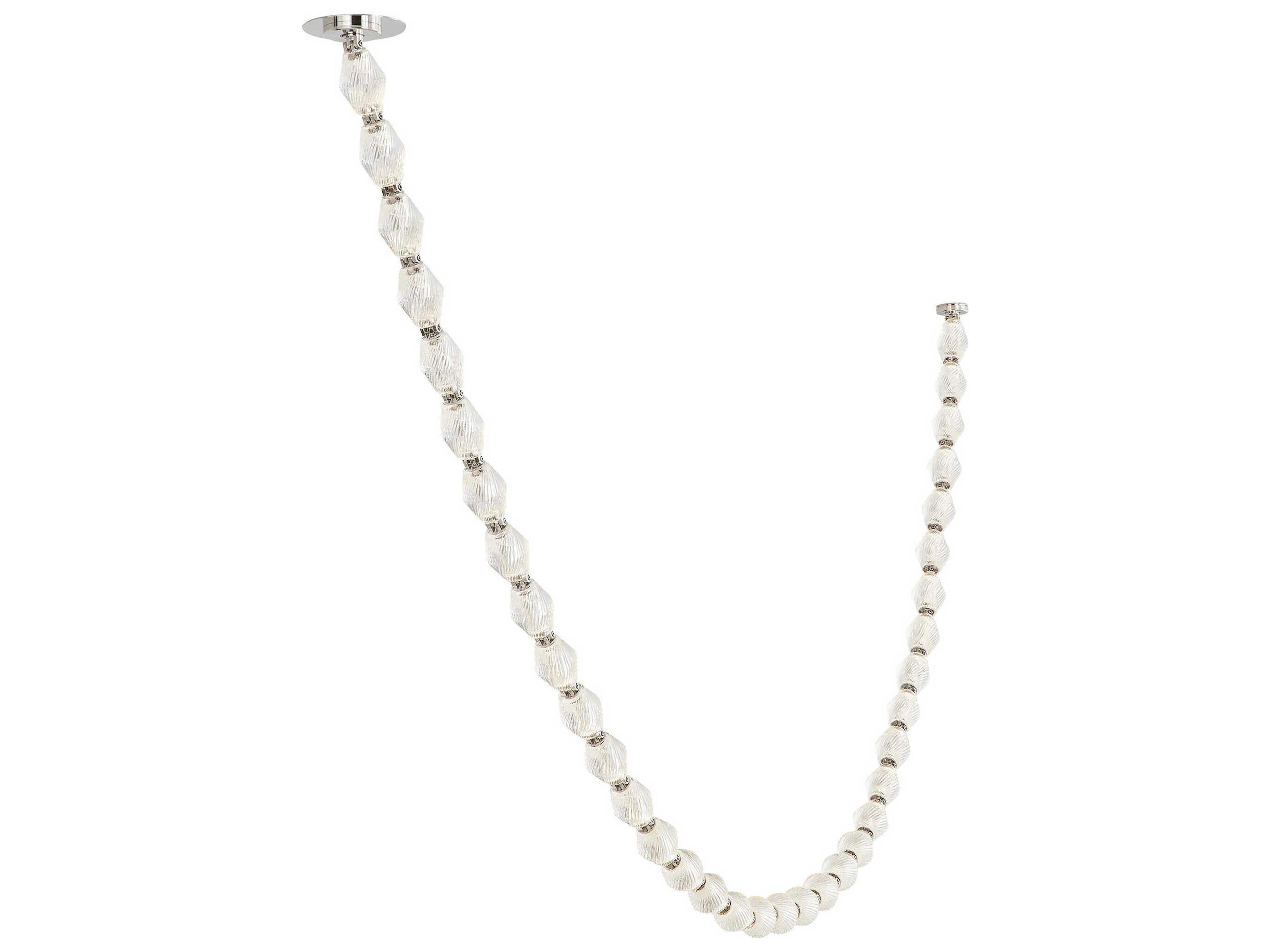 Visual Comfort Modern Collier 1-Light Polished Nickel Linear Chandelier