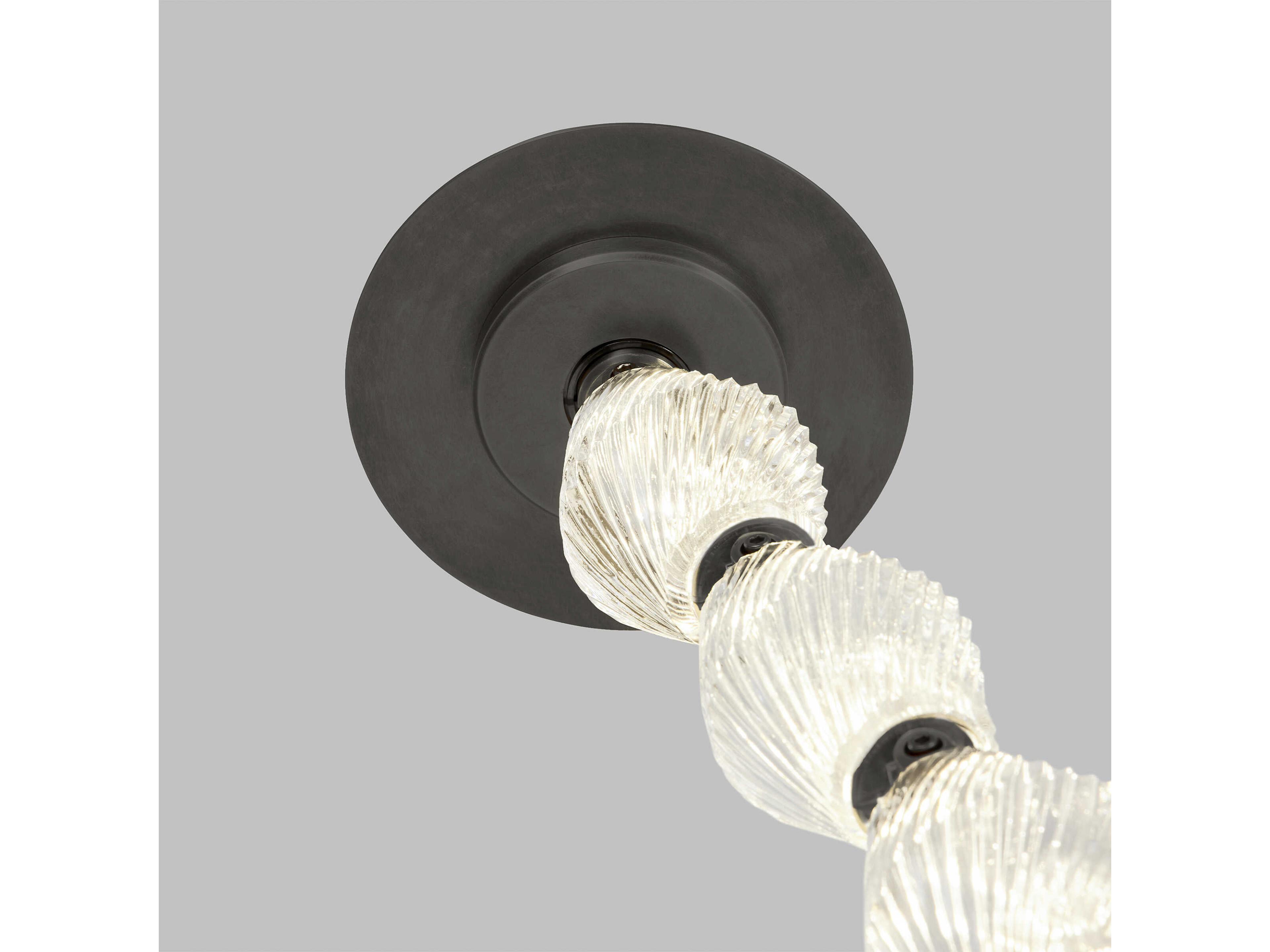 Visual Comfort Modern Collier 1-Light Dark Bronze Linear Chandelier