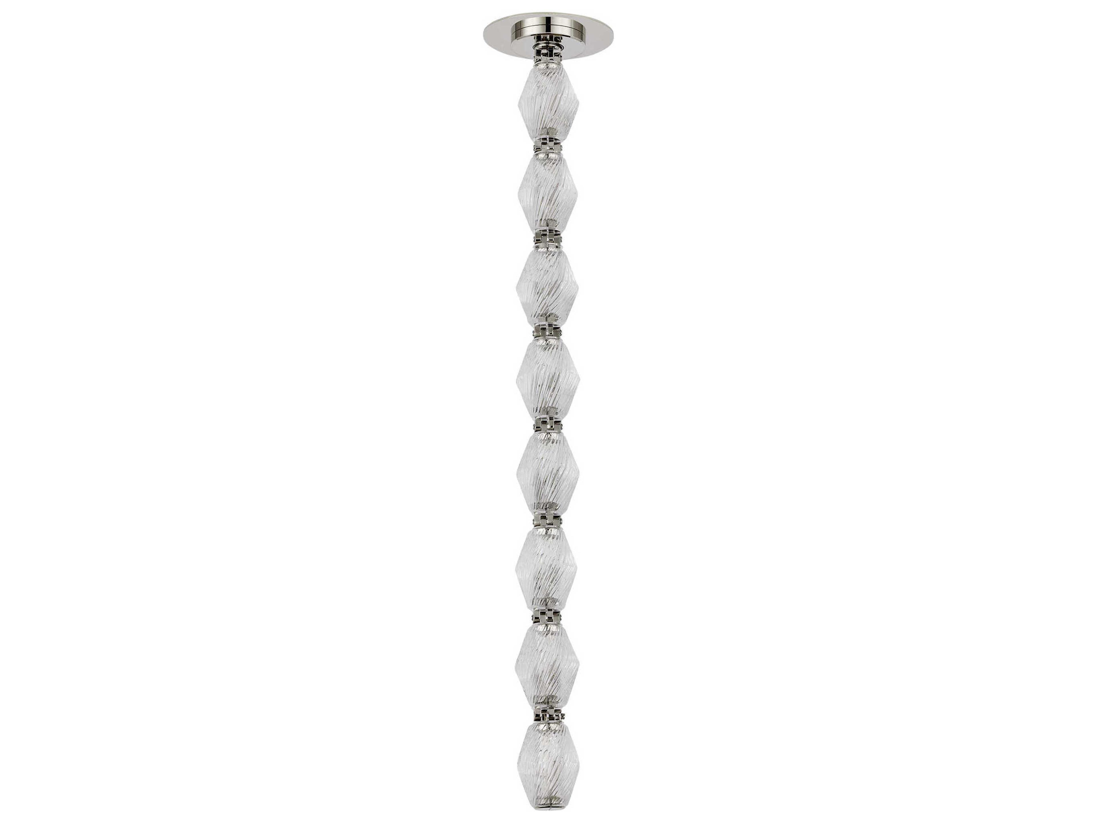Visual Comfort Modern Collier 1-Light Polished Nickel Linear Mini Pendant