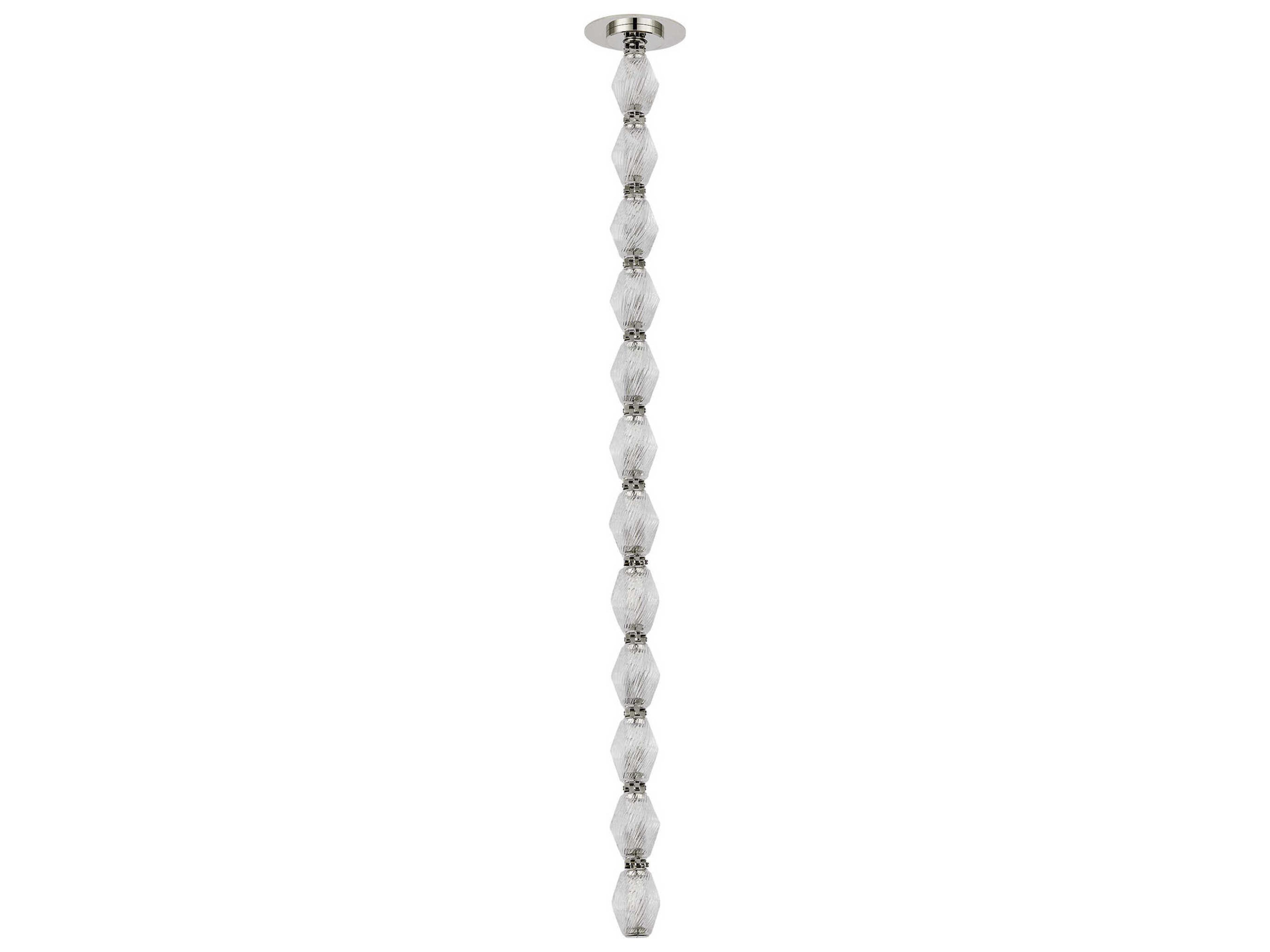 Visual Comfort Modern Collier 1-Light Polished Nickel Linear Mini Pendant