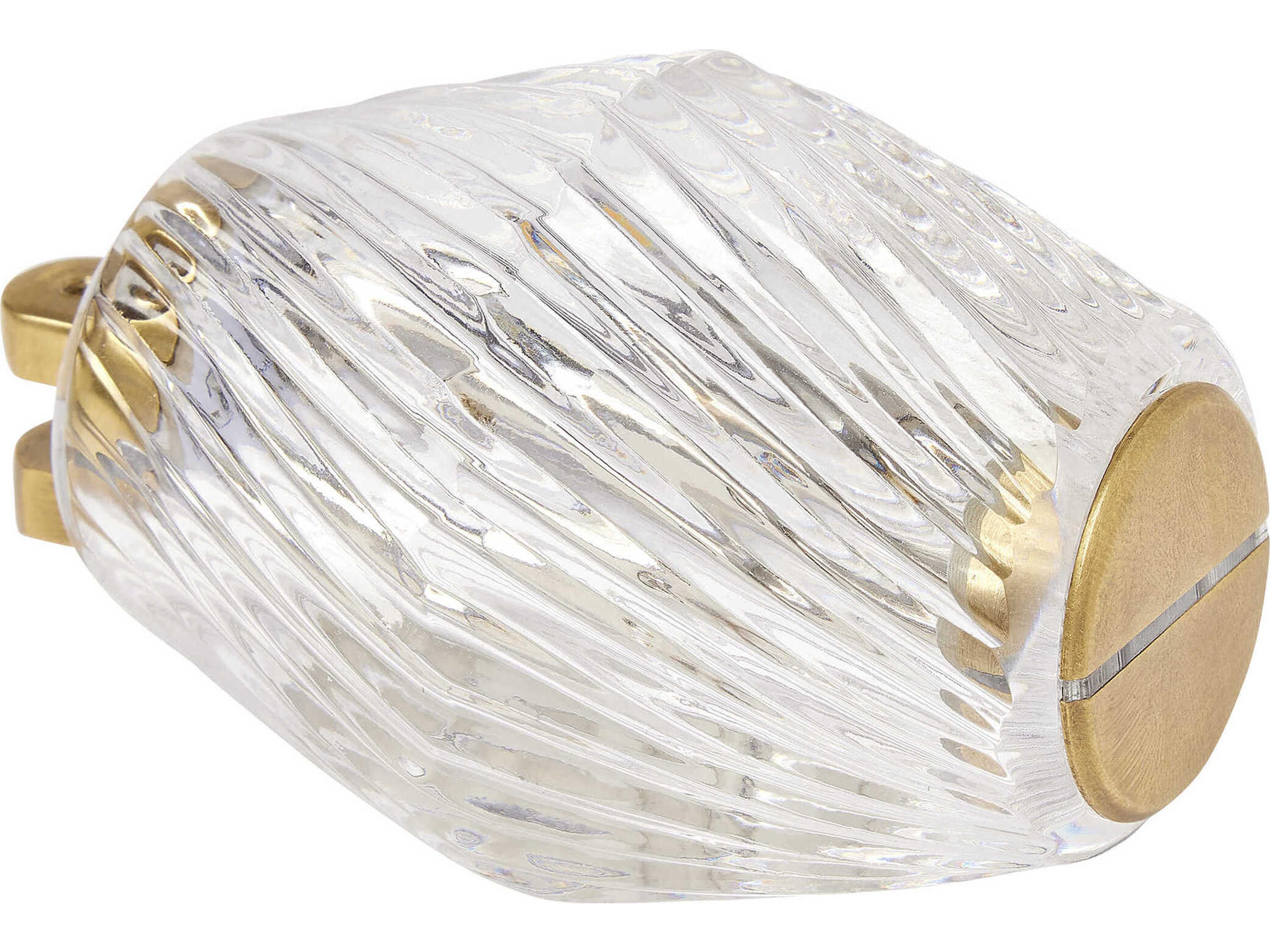 Visual Comfort Modern Collier 1-Light Natural Brass Linear Mini Pendant