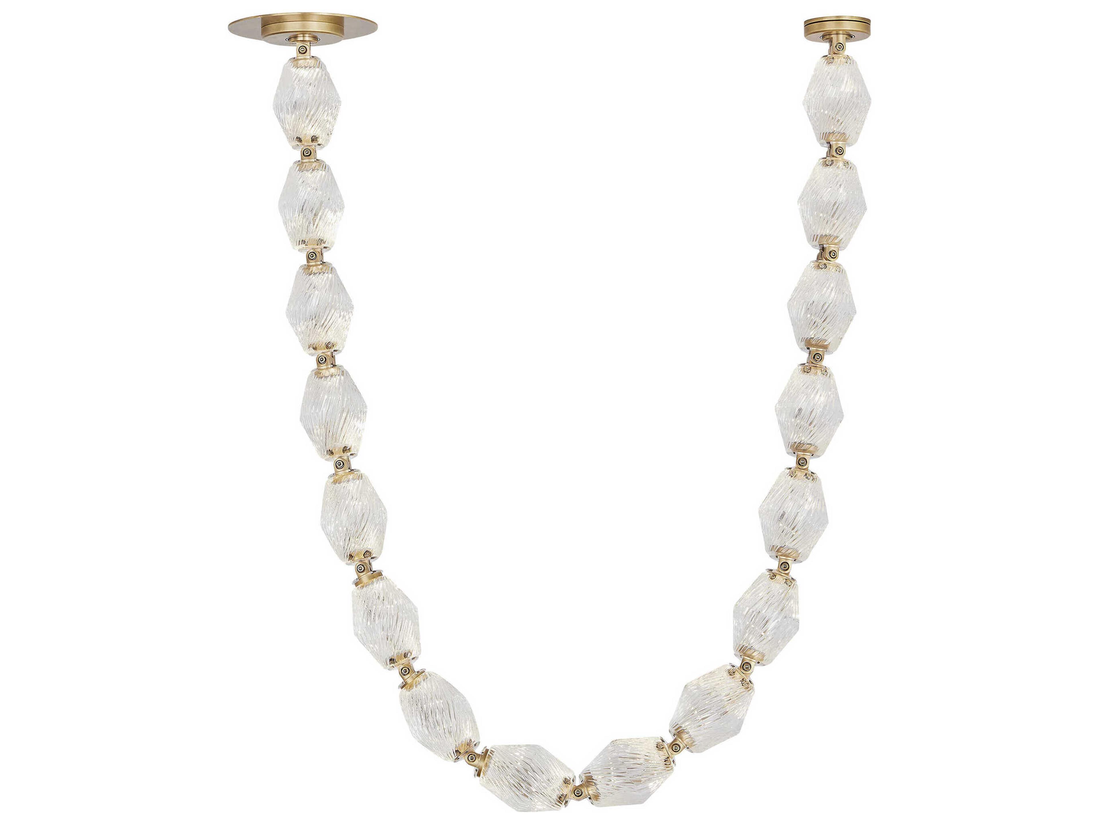 Collier 1-Light Natural Brass Linear Chandelier