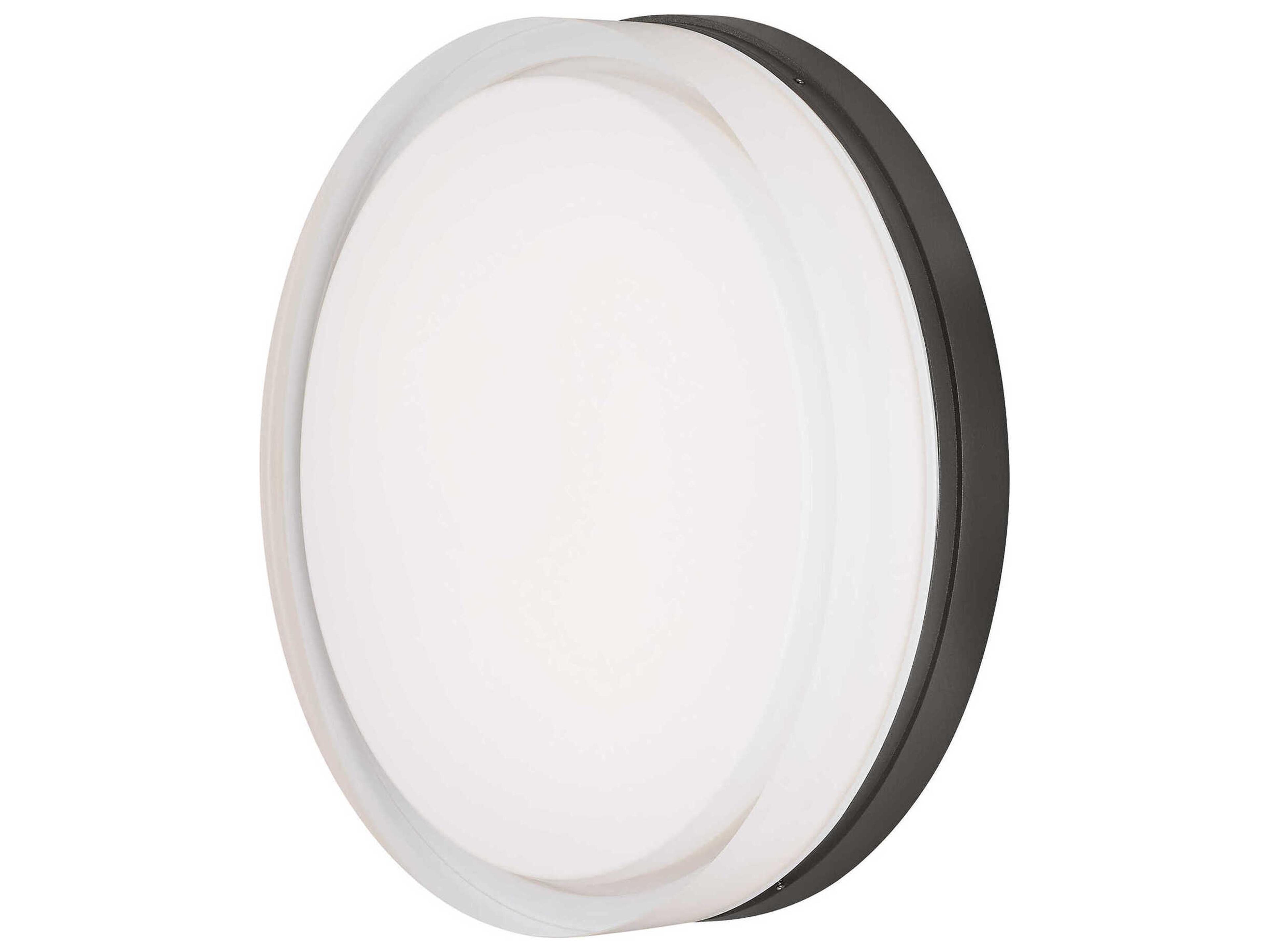 Visual Comfort Modern Cirque 1-Light Antique Bronze Flush Mount