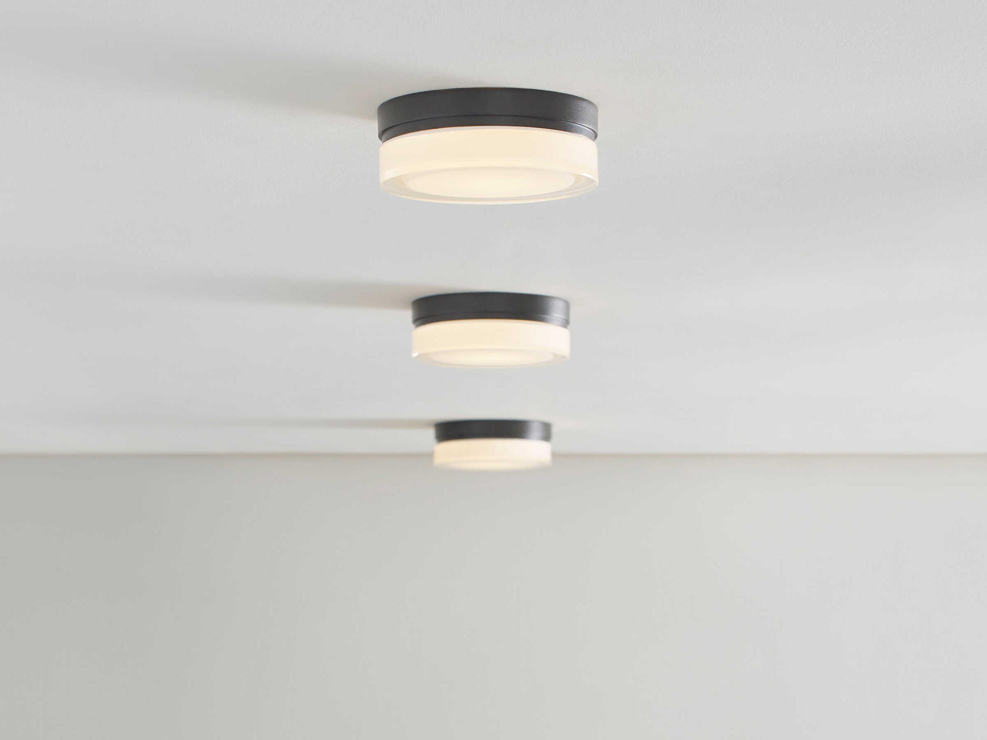 Visual Comfort Modern Cirque 1-Light Antique Bronze Flush Mount