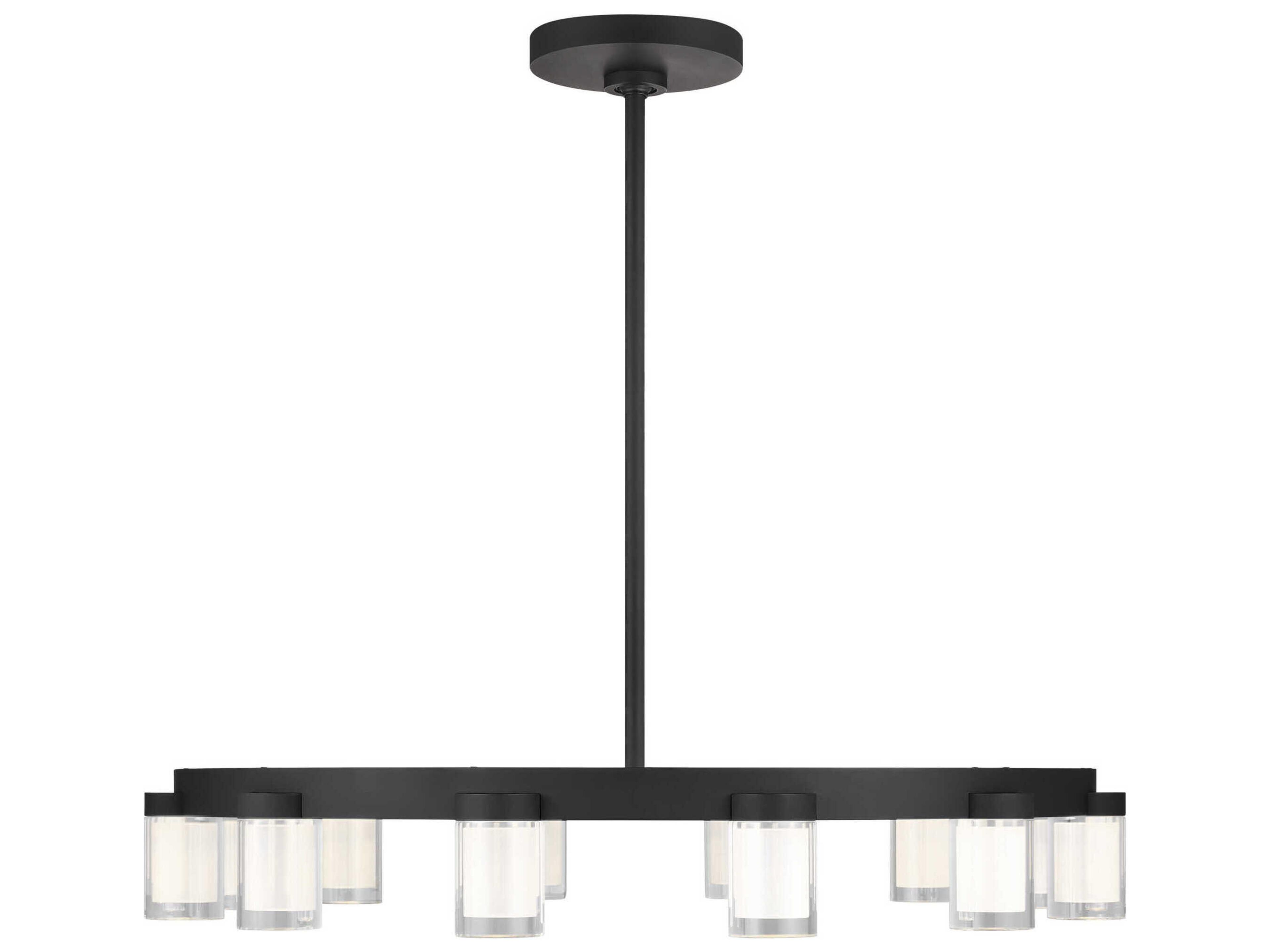 Visual Comfort Modern Esfera 12-Light Nightshade Black Chandelier