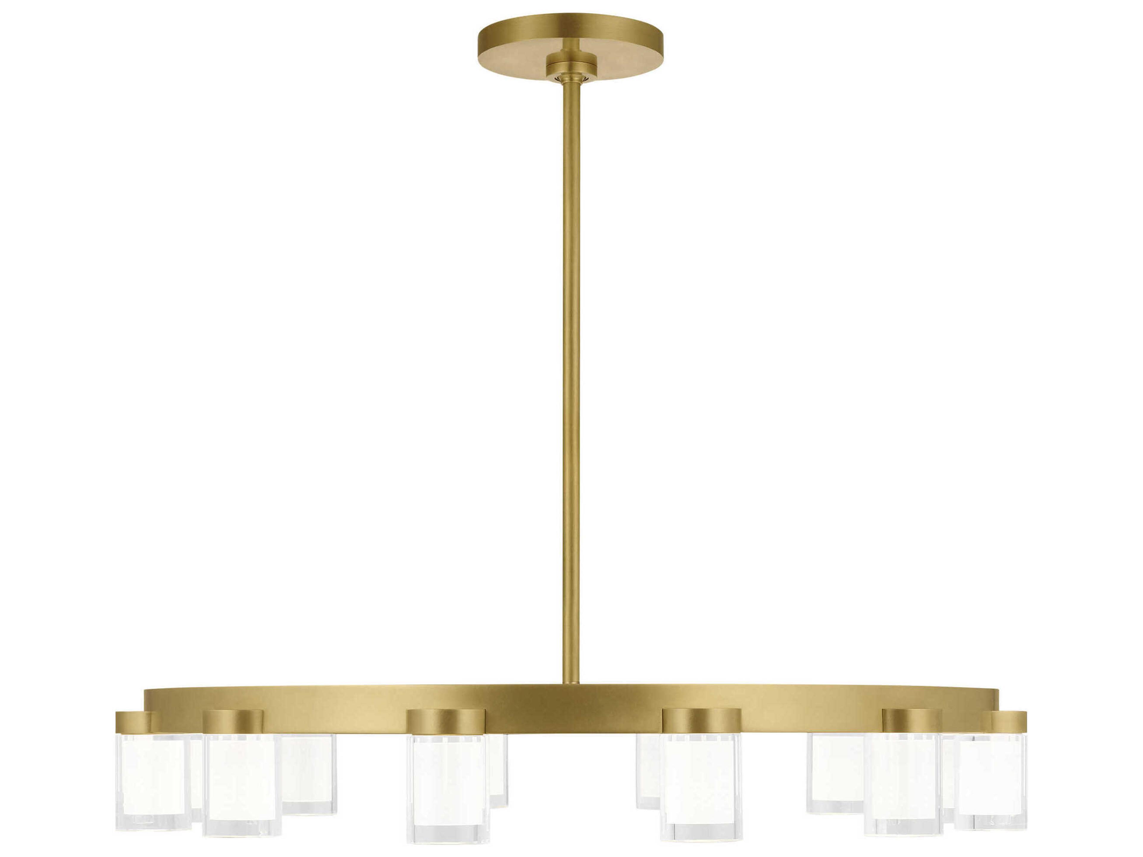 Visual Comfort Modern Esfera 12-Light Natural Brass Chandelier