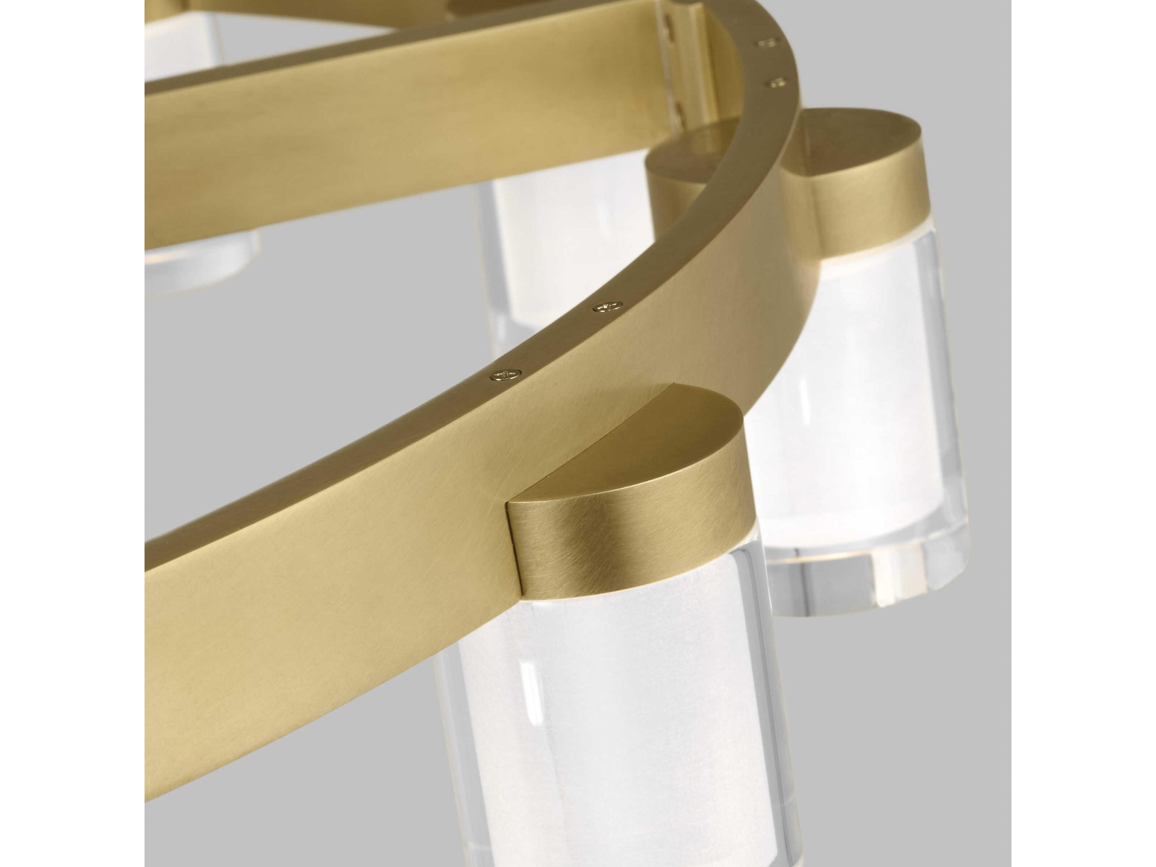 Visual Comfort Modern Esfera 12-Light Natural Brass Chandelier