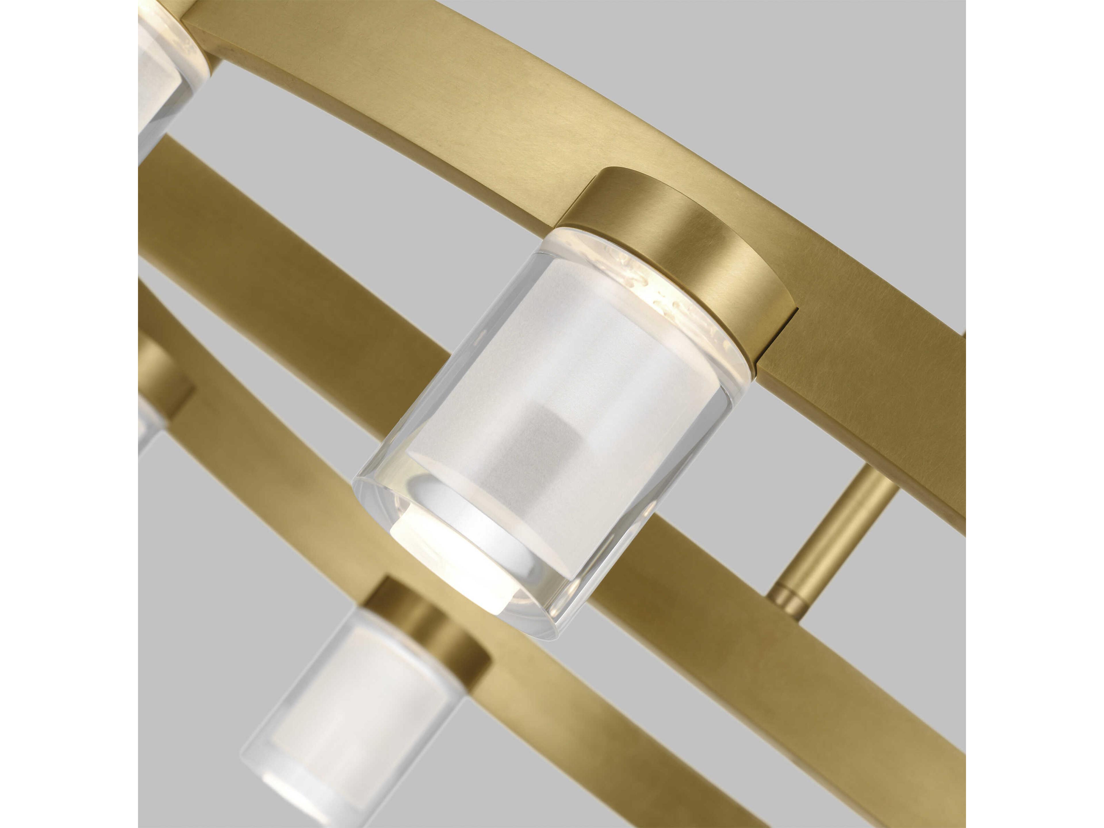 Visual Comfort Modern Esfera 12-Light Natural Brass Chandelier