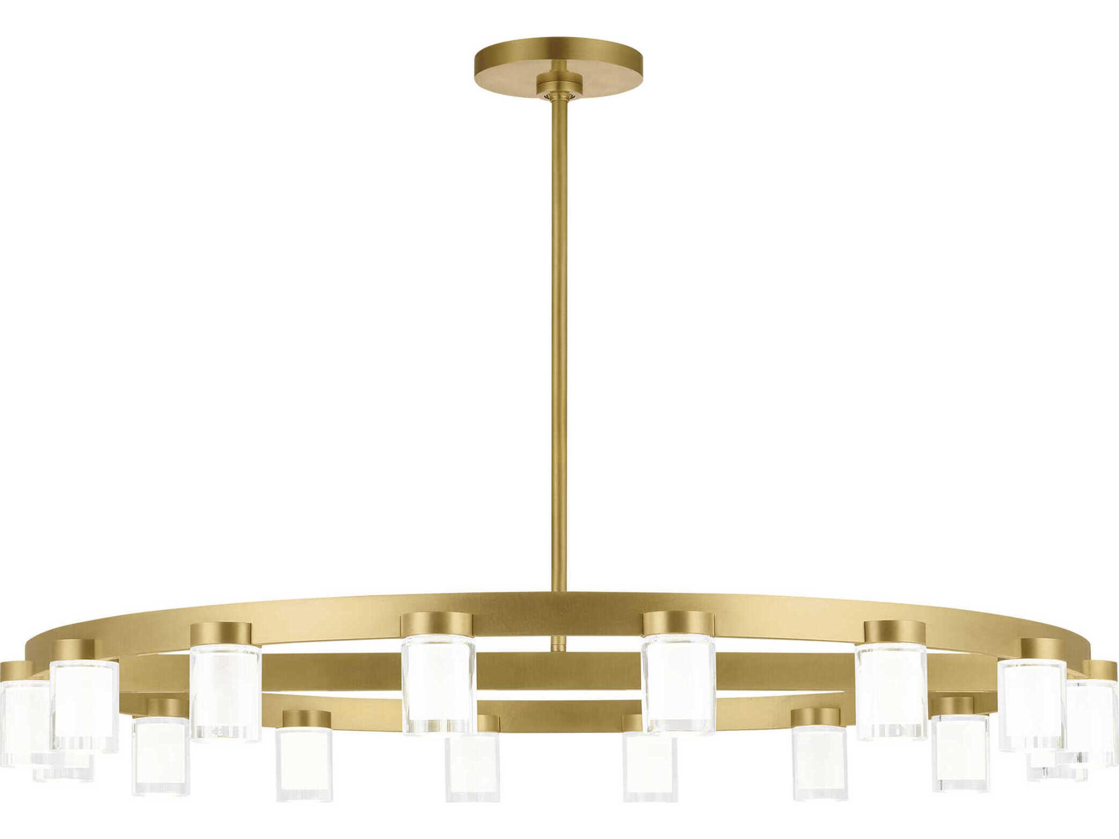 Esfera Large Chandelier in Natural Brass