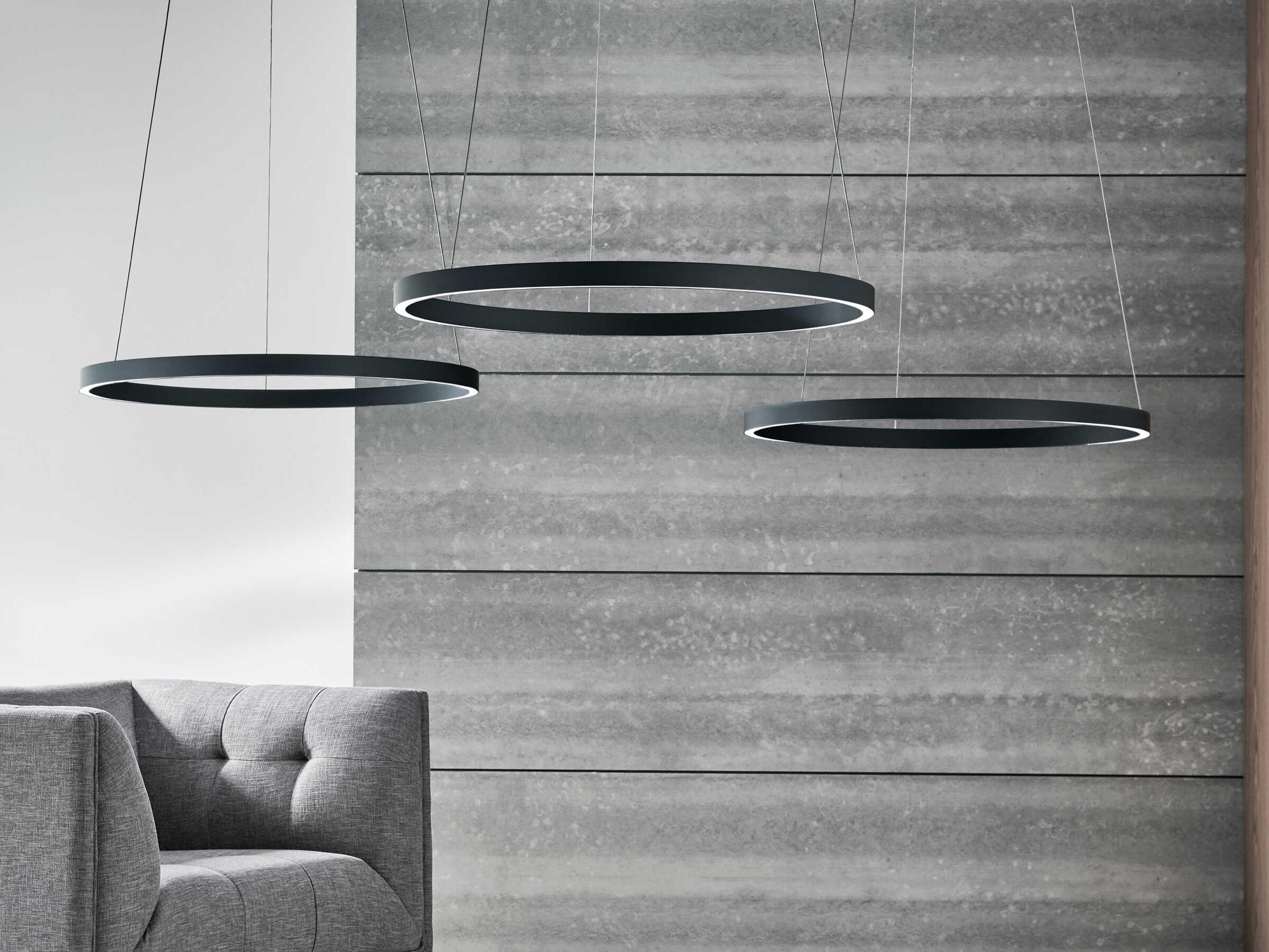 Visual Comfort Modern Fiama 1-Light Black Round Pendant