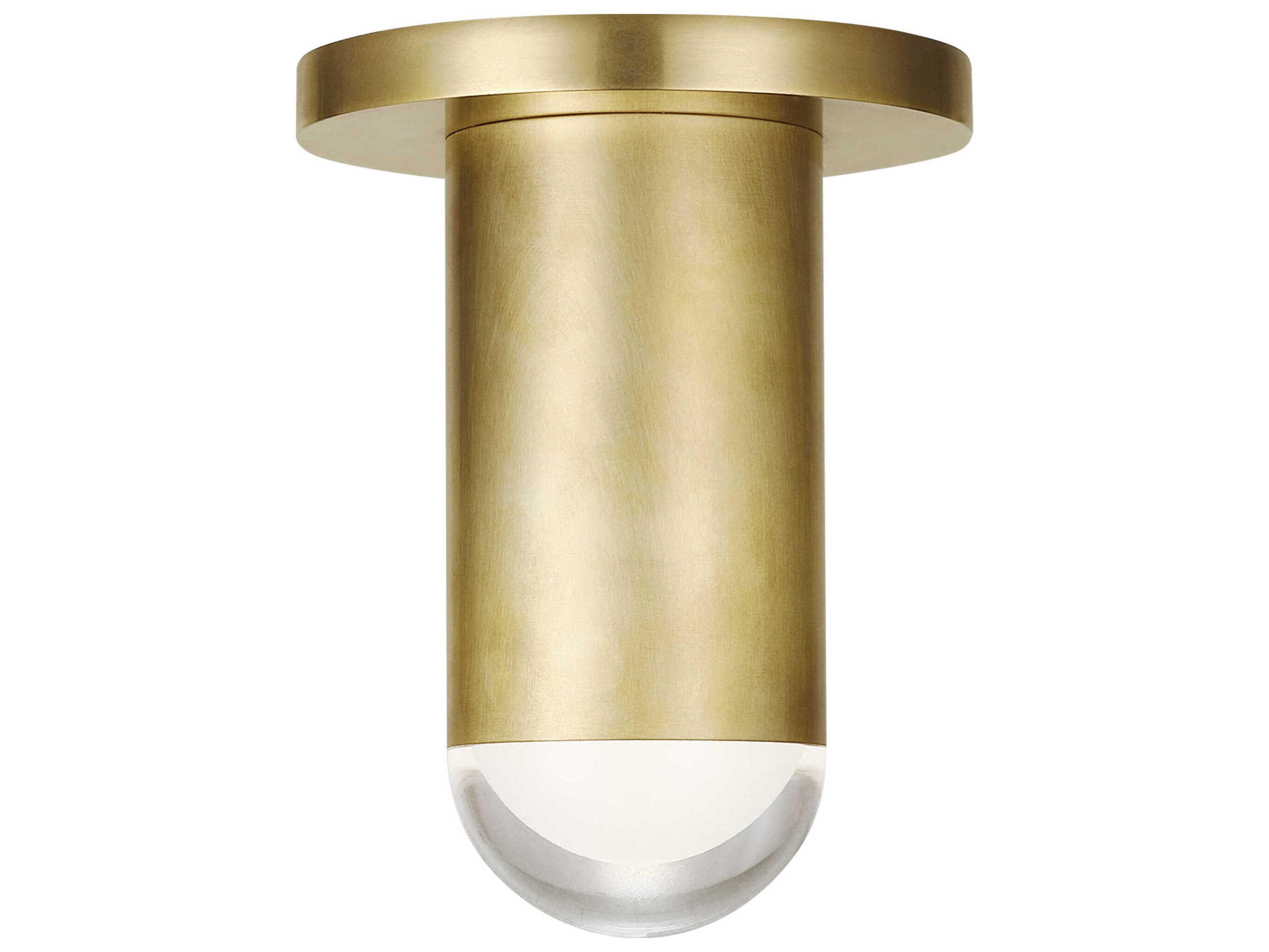 Ebell LED Flush Mount in Natural Brass