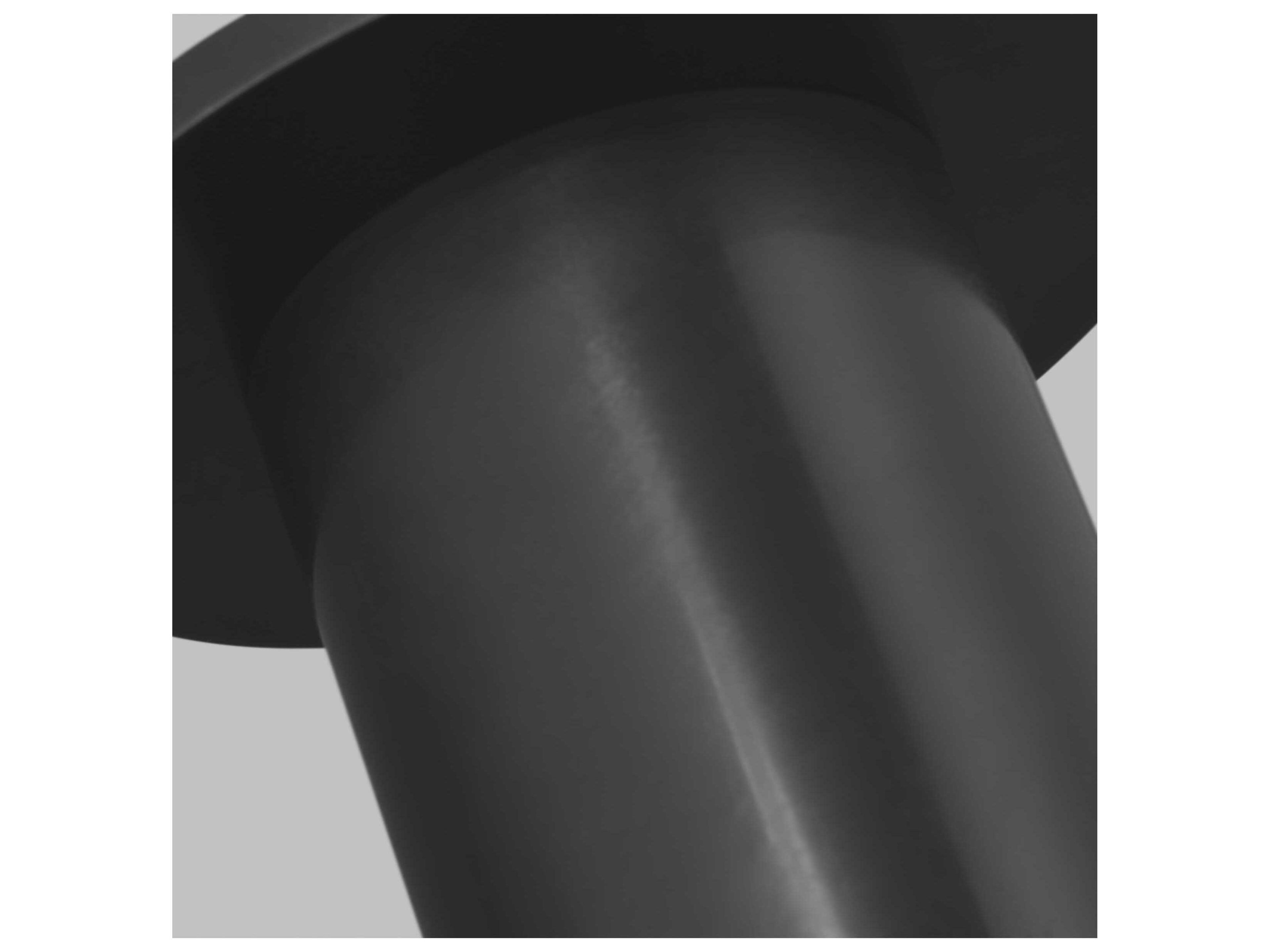 Visual Comfort Modern Ebell 1-Light Dark Bronze Cylinder Flush Mount