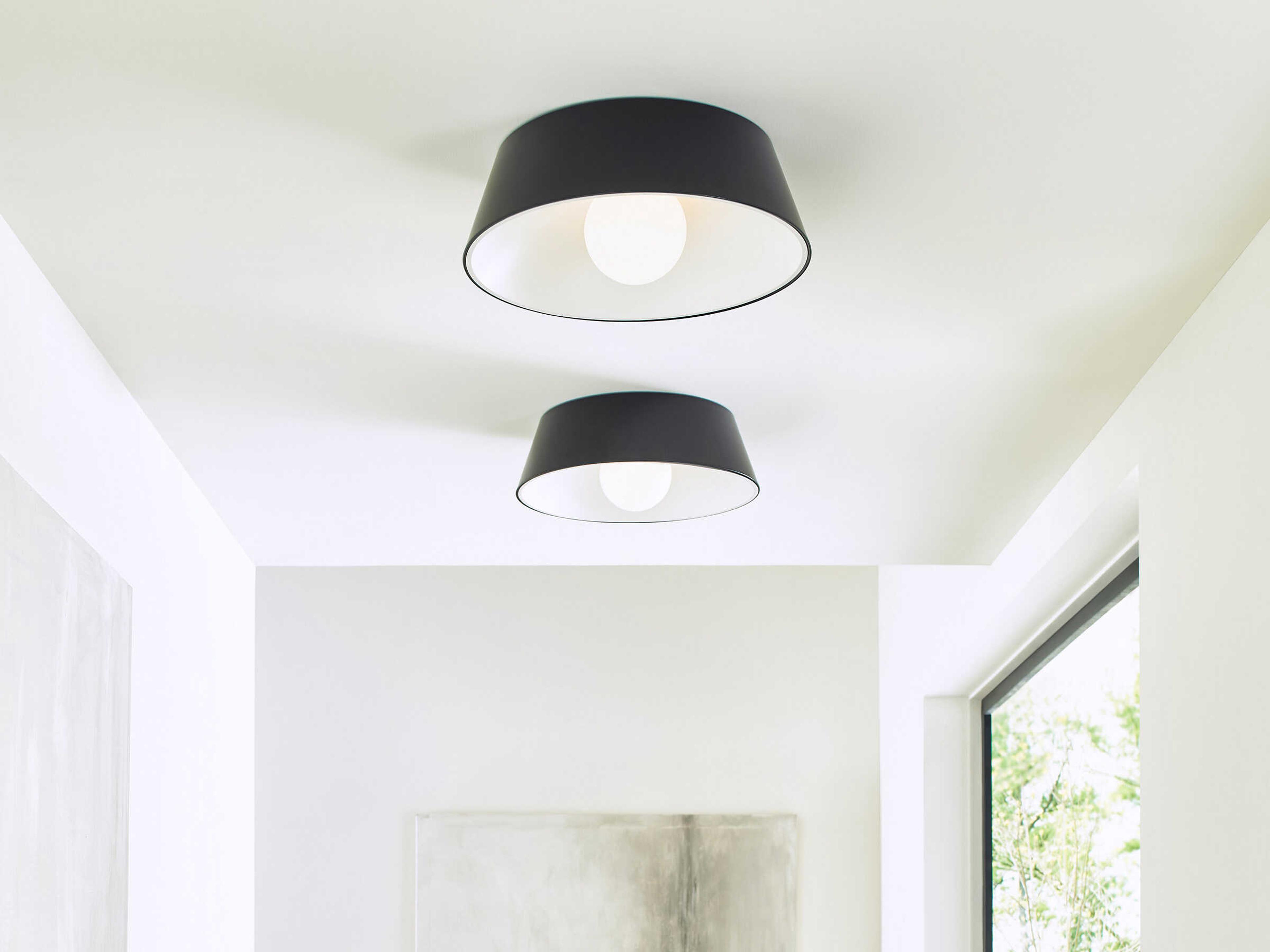 Visual Comfort Modern Joni 1-Light Matte Black Flush Mount