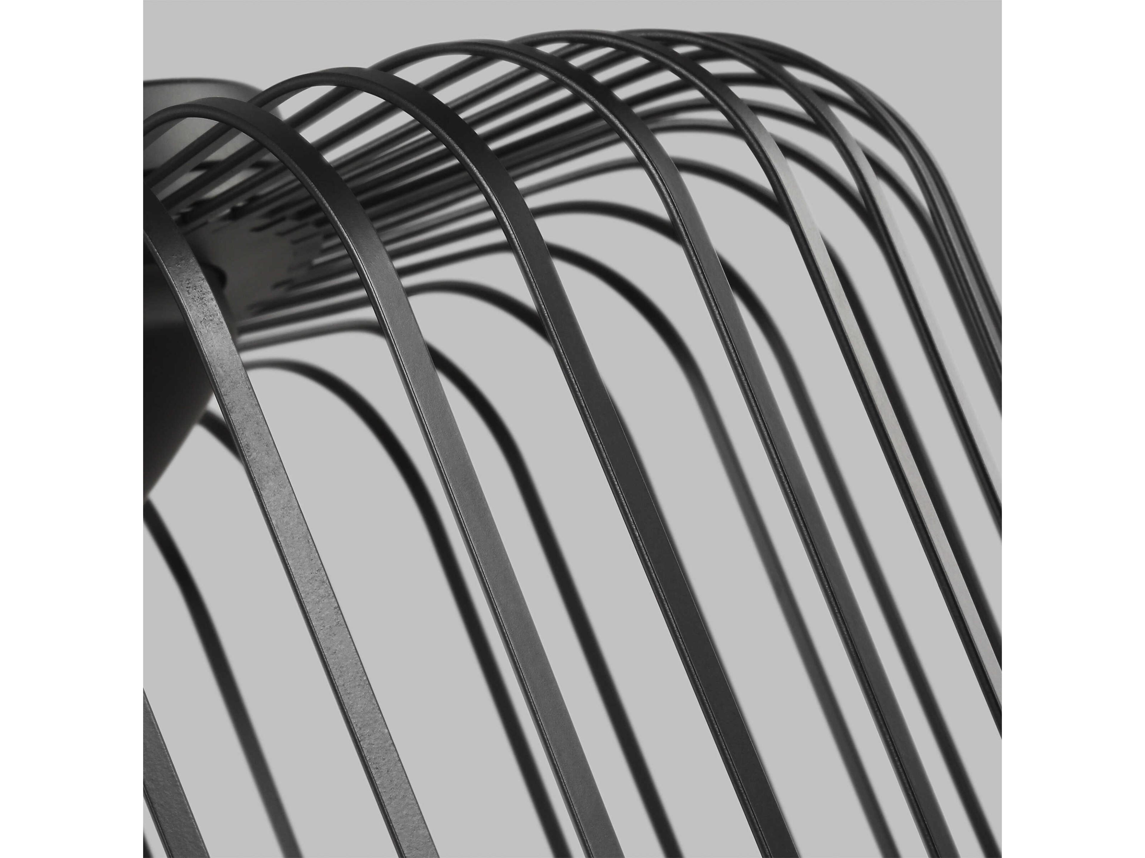 Visual Comfort Modern Kai 1-Light Nightshade Black Flush Mount