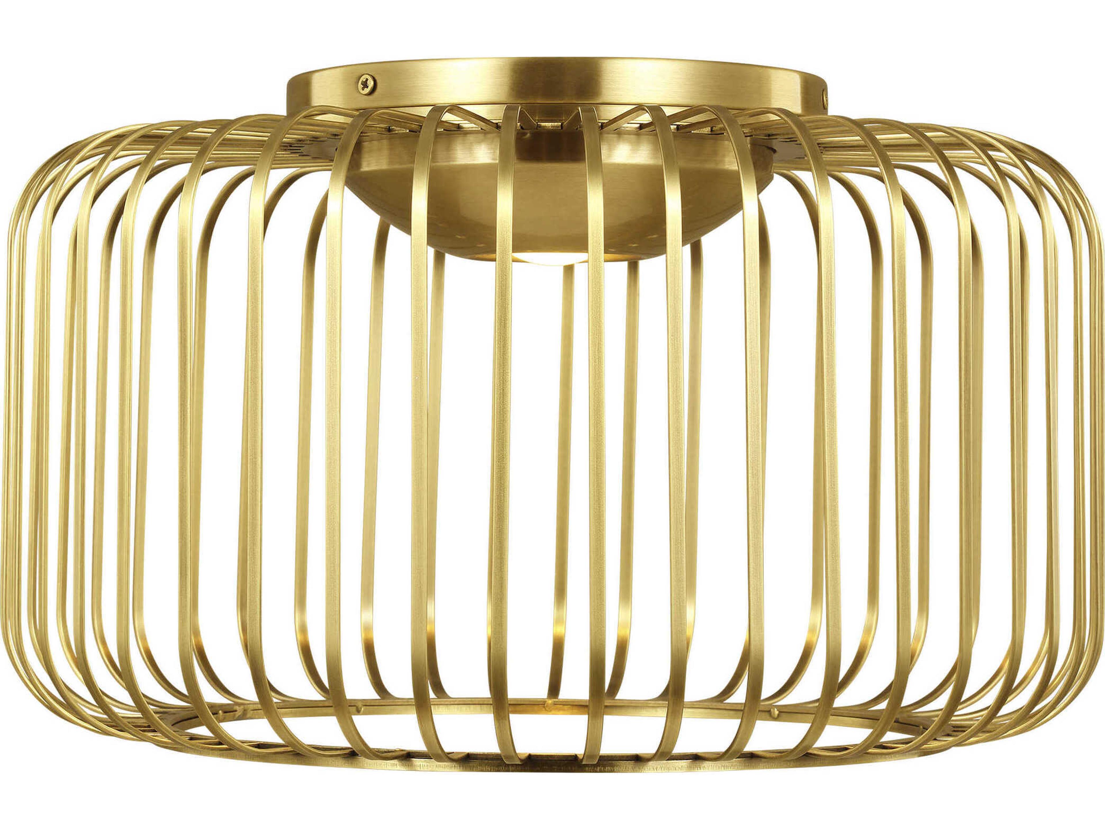 Kai 1-Light Plated Brass Flush Mount