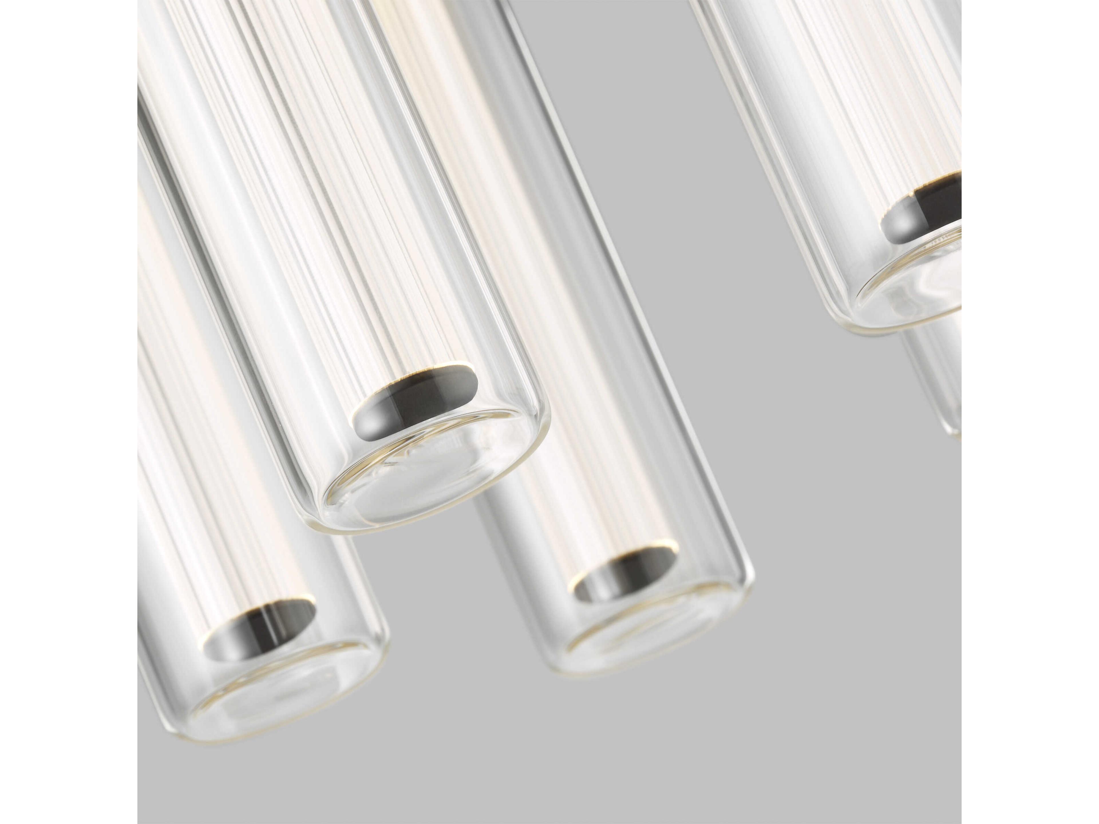 Visual Comfort Modern Kola 5-Light Nightshade Black Cylinder Flush Mount