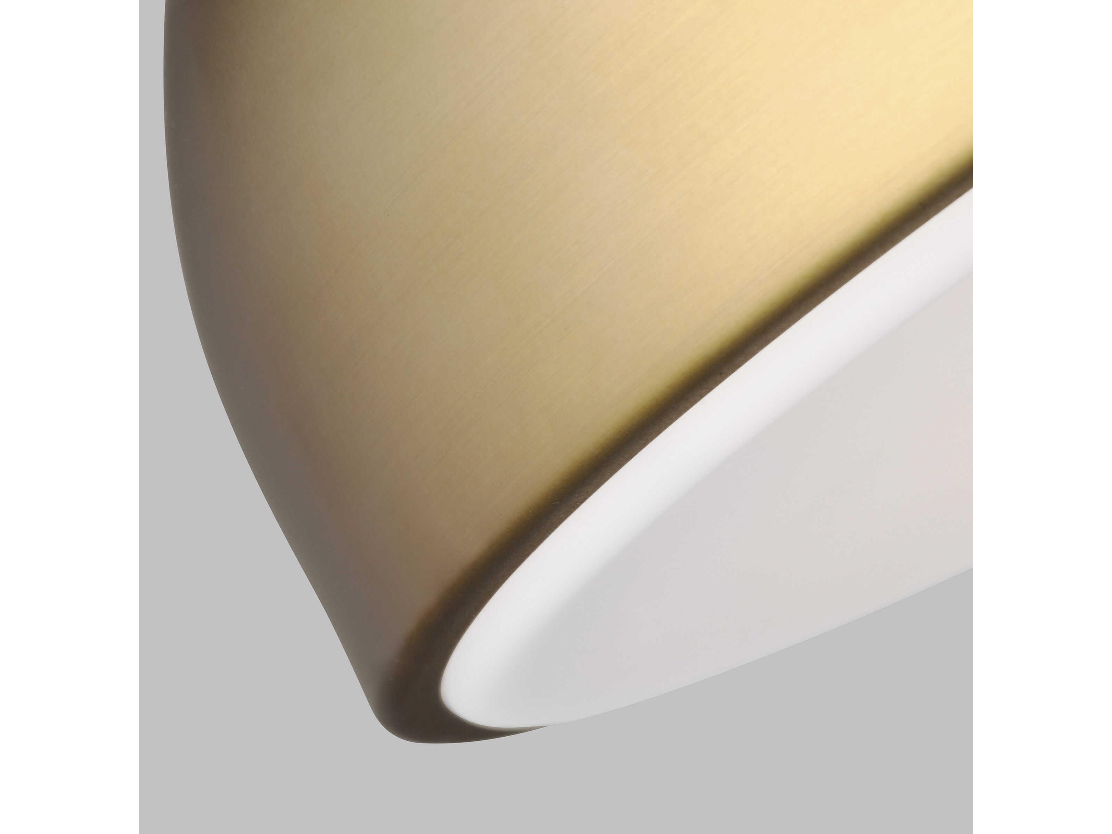Visual Comfort Modern Kosa 1-Light Aged Brass Flush Mount