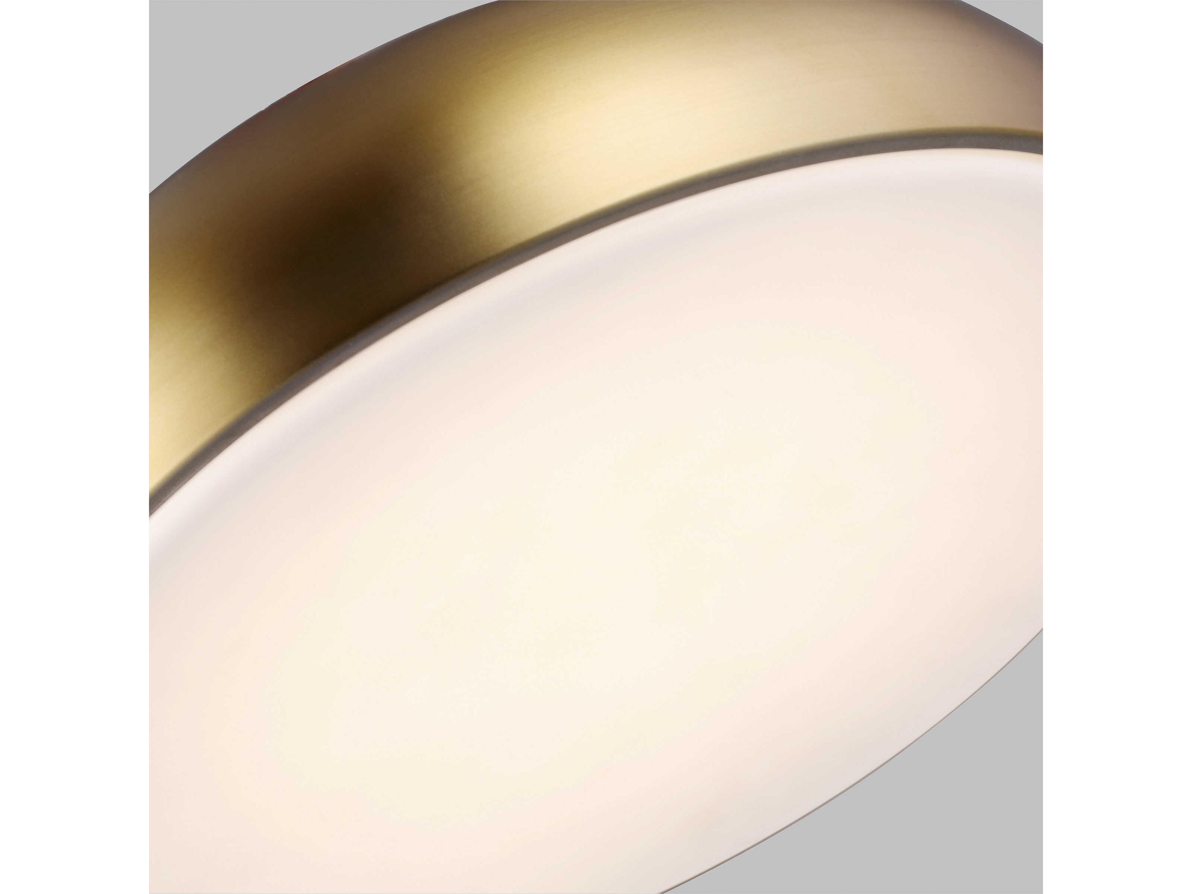 Visual Comfort Modern Kosa 1-Light Aged Brass Flush Mount