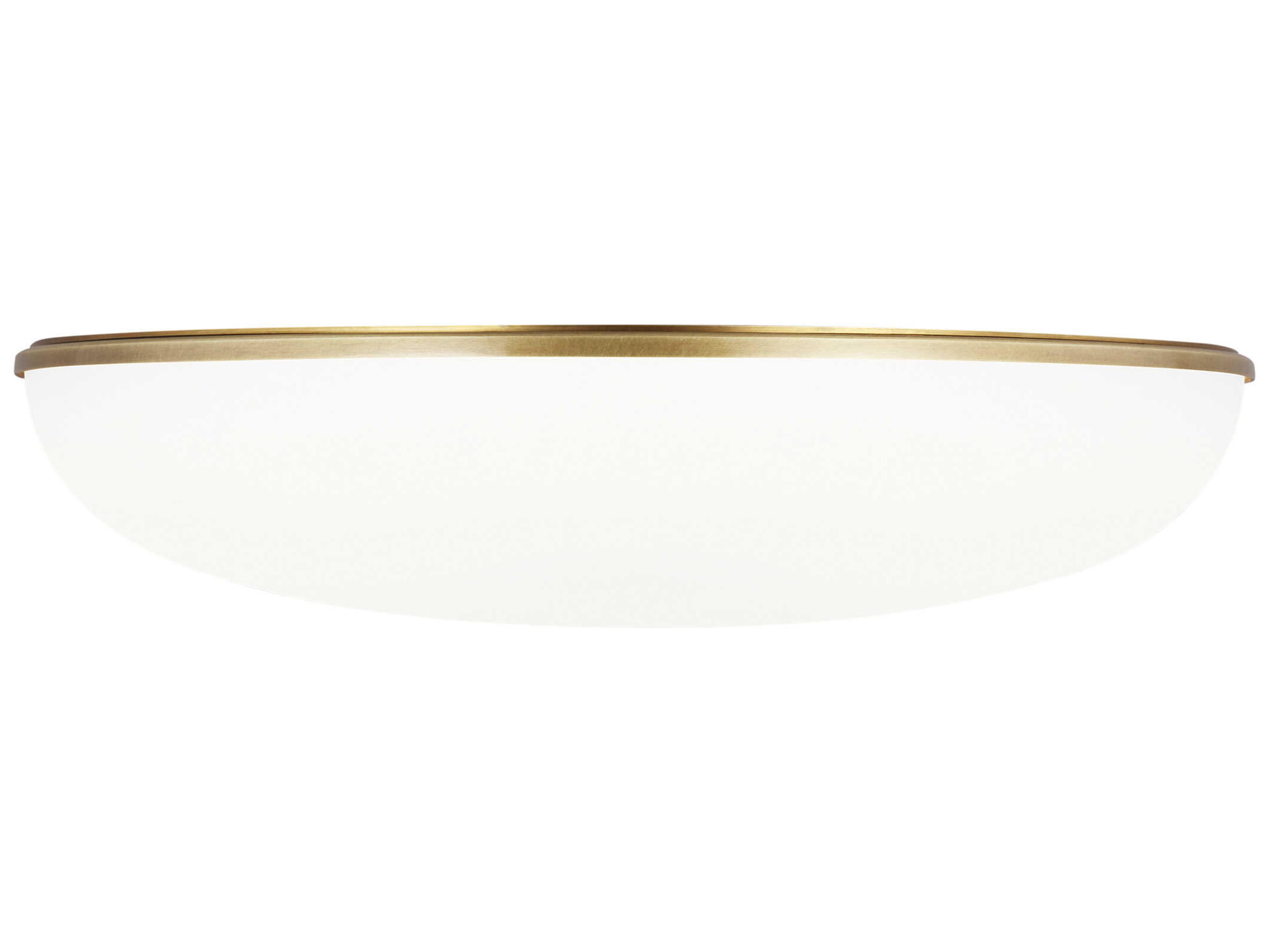 Visual Comfort Modern Megan 1-Light Plated Brass Bowl Flush Mount