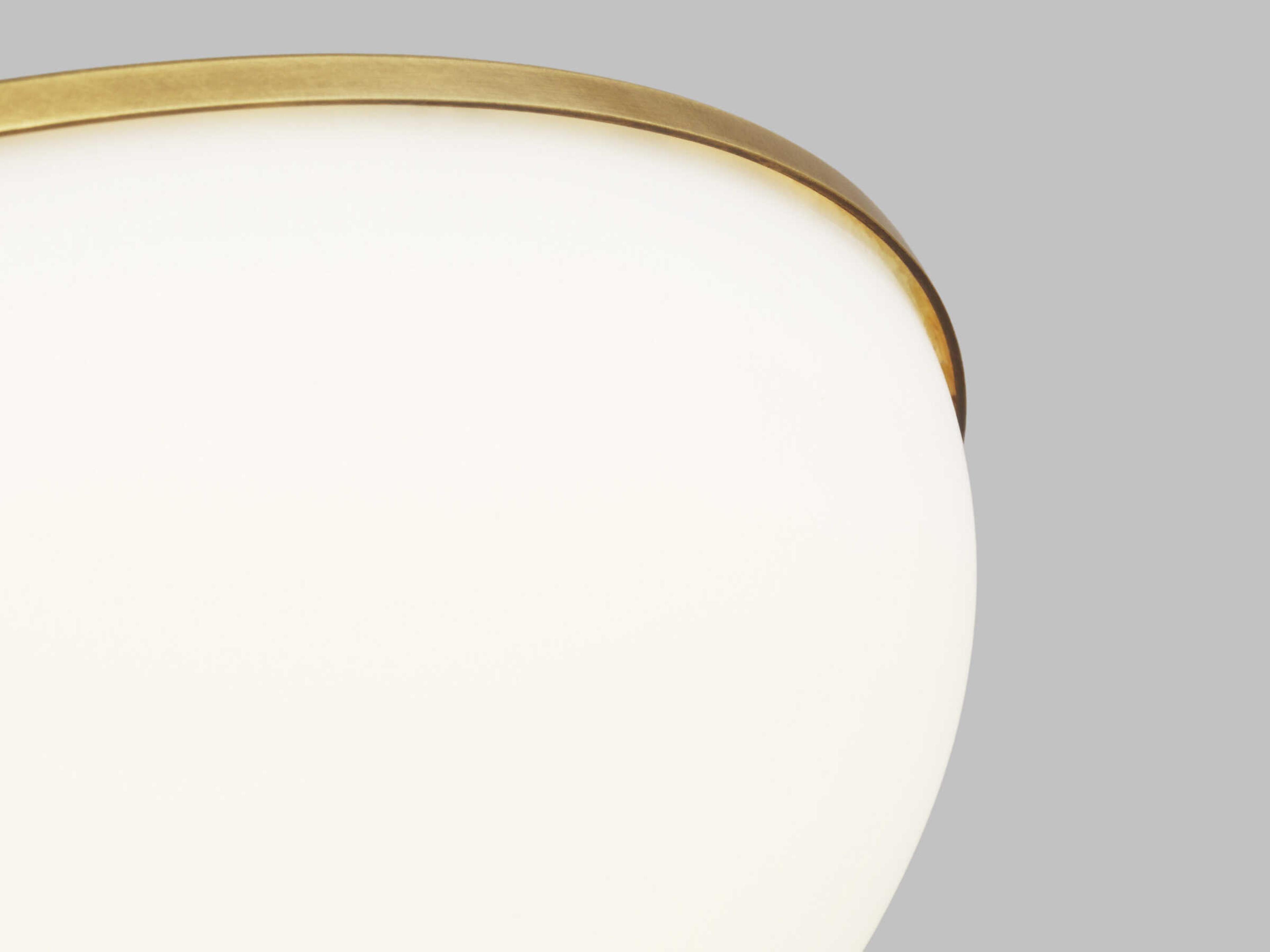 Visual Comfort Modern Megan 1-Light Plated Brass Bowl Flush Mount