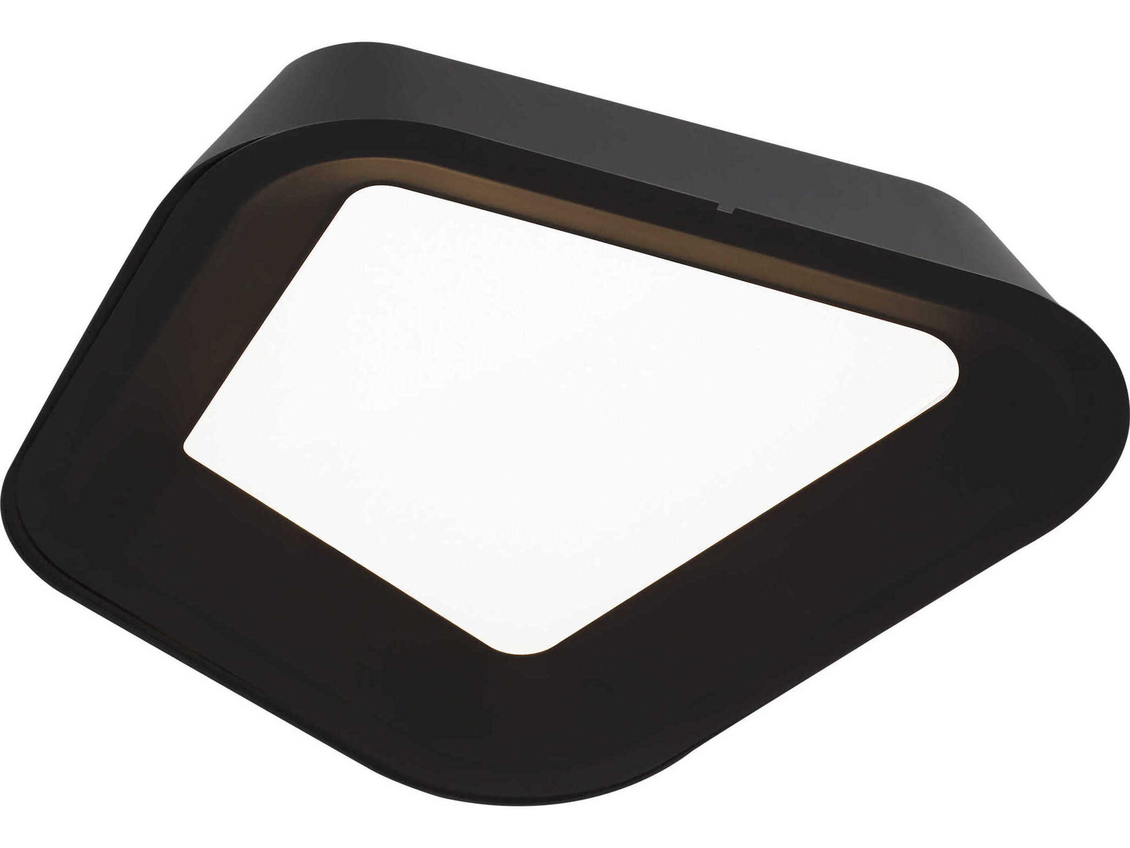 Visual Comfort Modern Rhonan 1-Light Nightshade Black Flush Mount