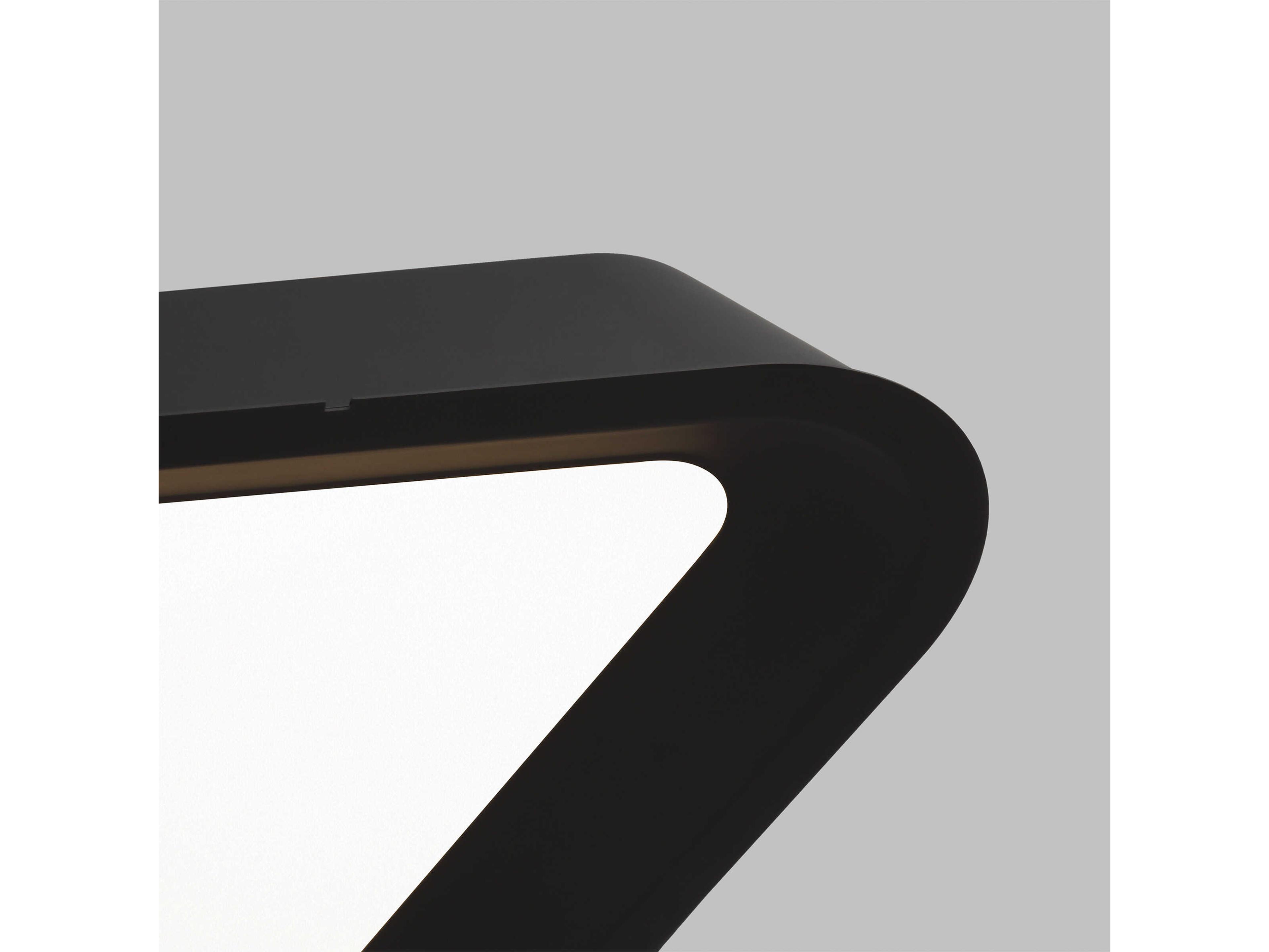 Visual Comfort Modern Rhonan 1-Light Nightshade Black Flush Mount