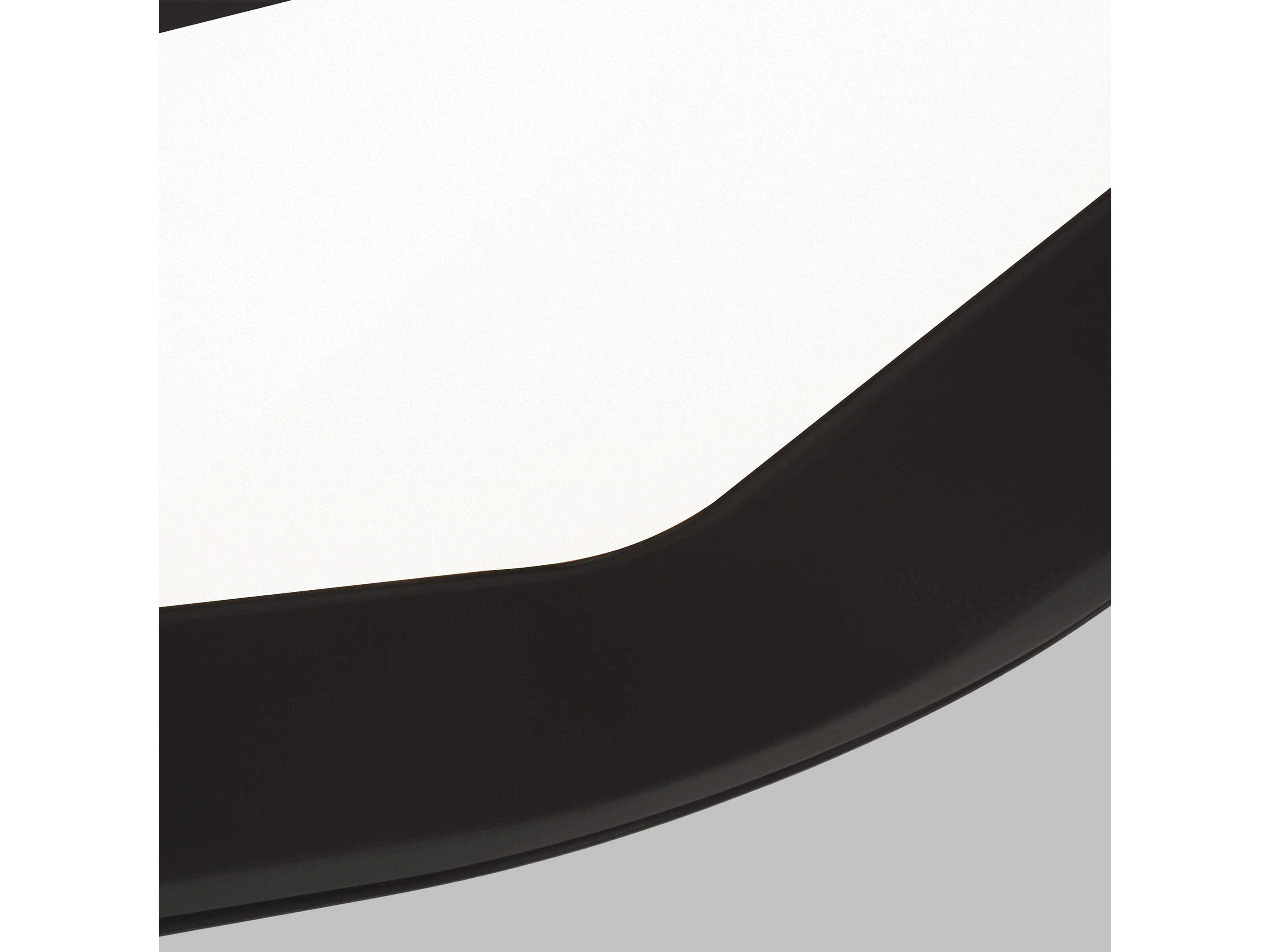 Visual Comfort Modern Rhonan 1-Light Nightshade Black Flush Mount