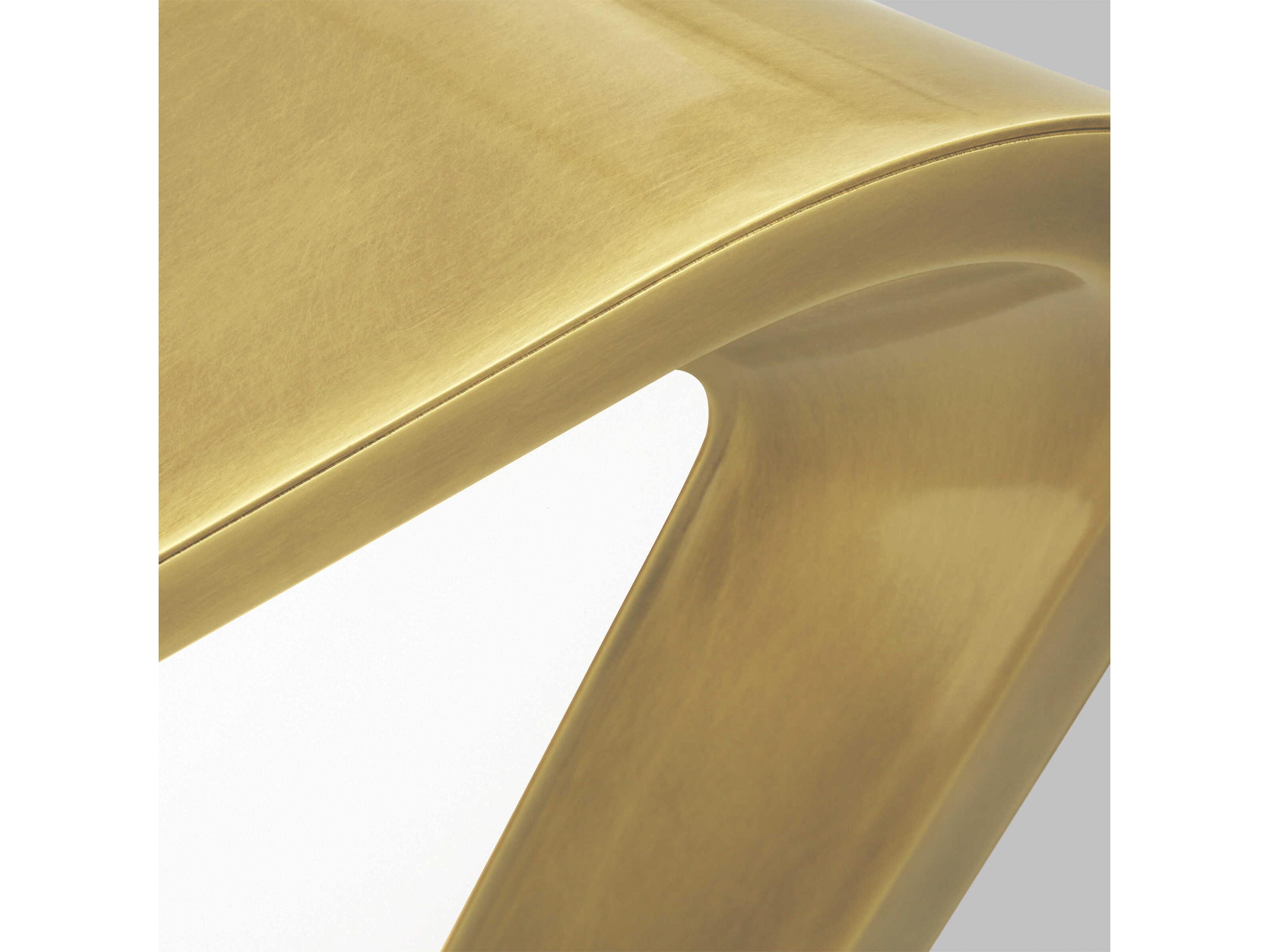 Visual Comfort Modern Rhonan 1-Light Plated Brass Flush Mount