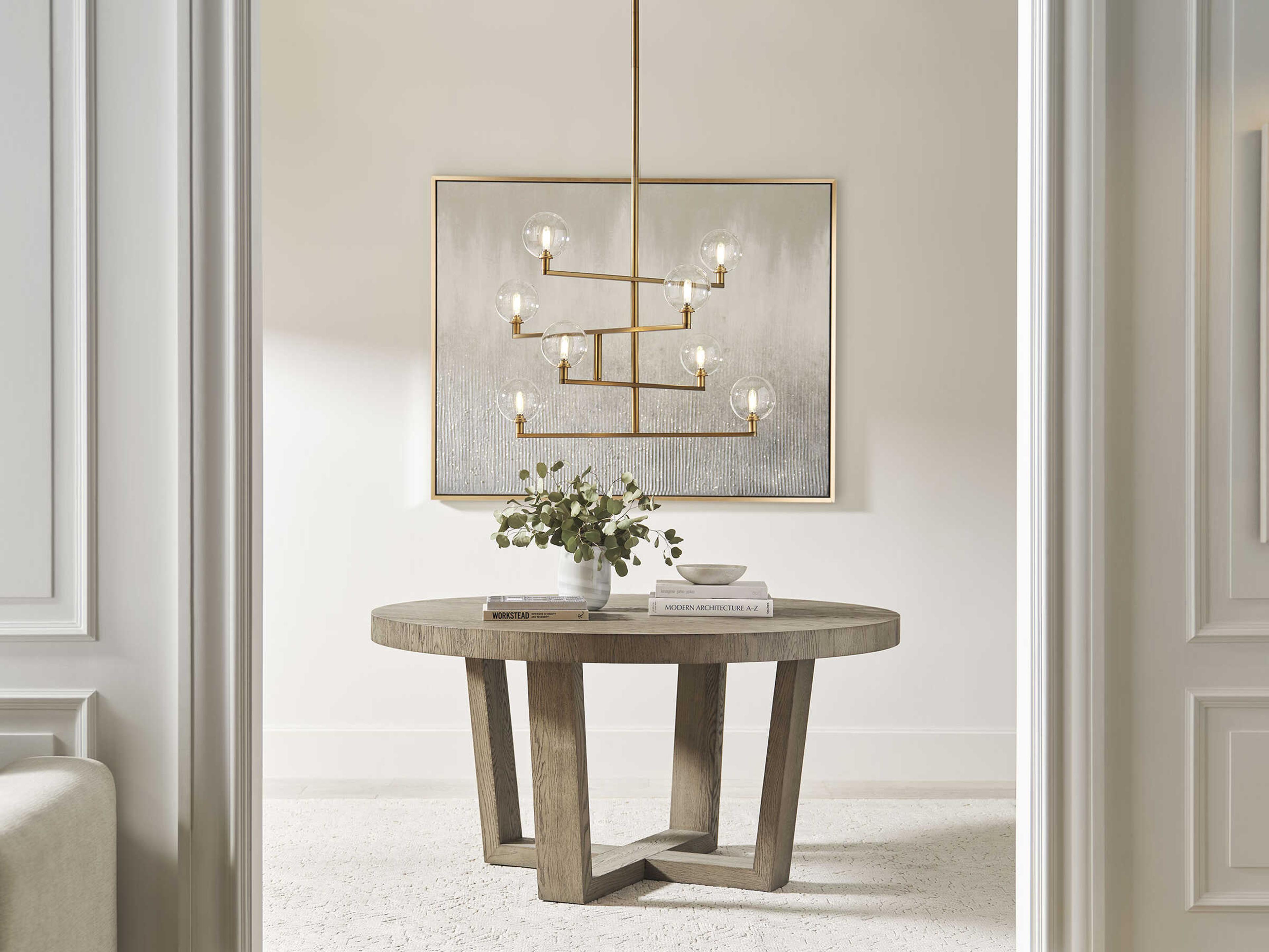 Visual Comfort Modern Gambit 8-Light Aged Brass Chandelier