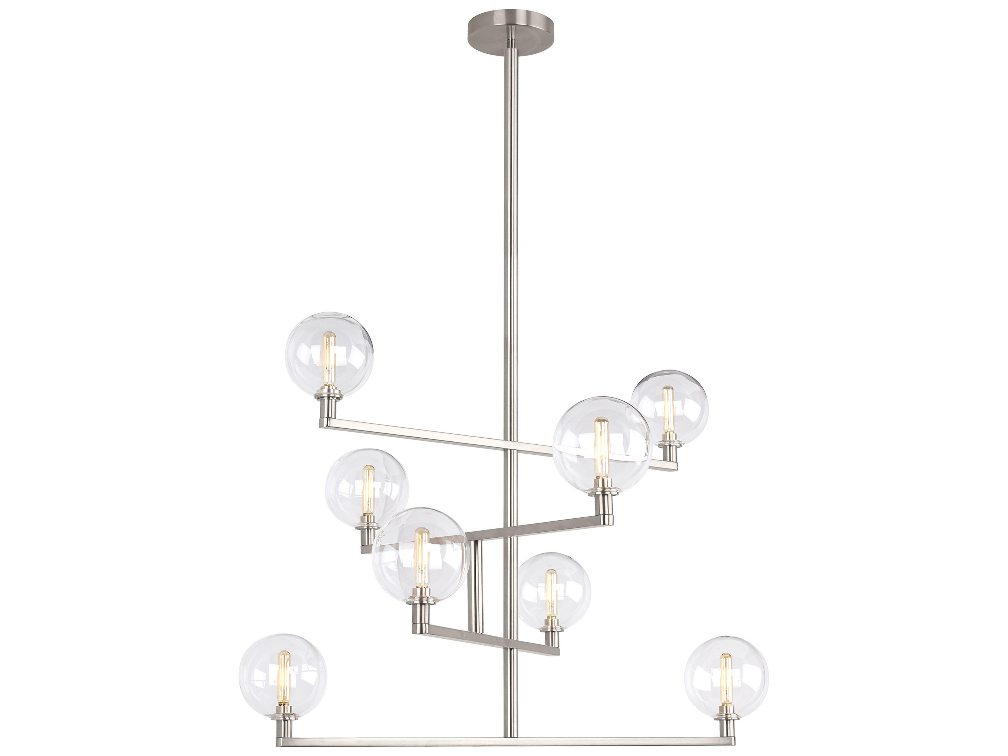 Gambit 8-Light Satin Nickel Chandelier